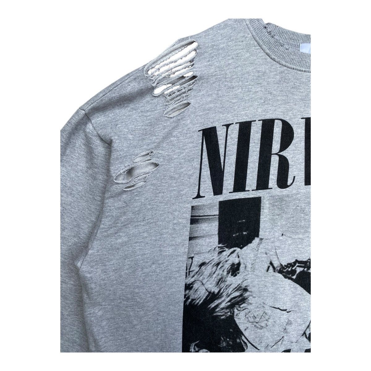Band Tees × Nirvana Thrashed Nirvana Bleach Distressed Sweatshirt Size US L / EU 52-54 / 3 - 5 Thumbnail