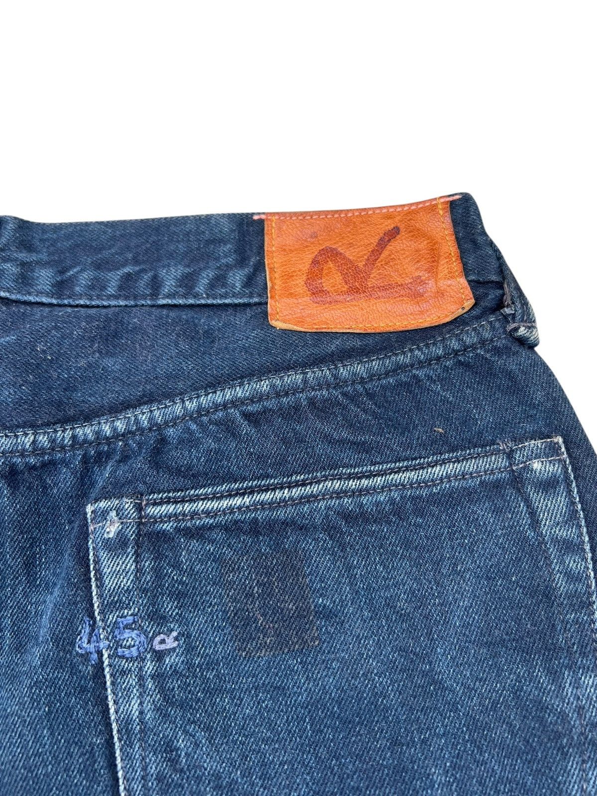 45rpm 45rpm Fade Indigo Hidden Rivets Denim Loose Jeans Size US 29 - 17 Thumbnail