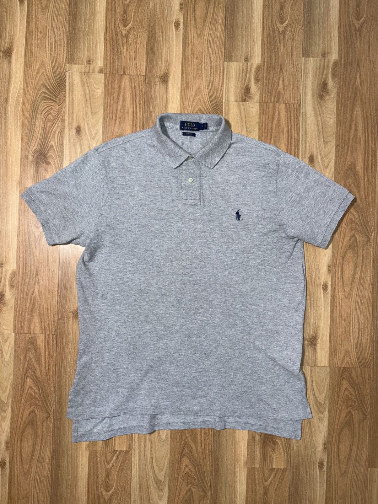 Polo Ralph Lauren Vintage Style Polo Ralph Lauren Grey Polo Shirt Custom Fit Size US L / EU 52-54 / 3 - 2 Thumbnail