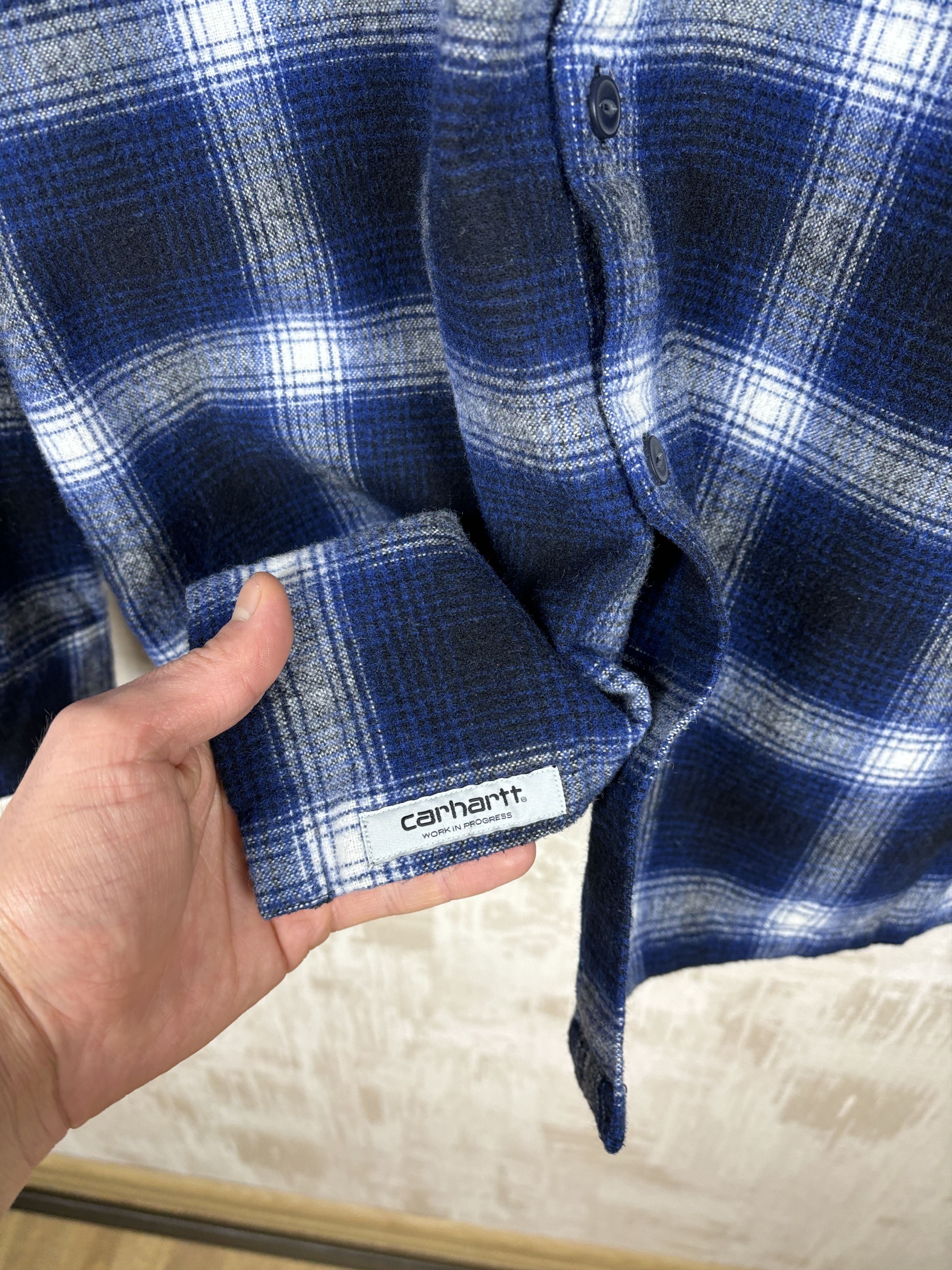 Carhartt Wip MINT Carhartt WIP L/S Halleck Shirt Wool Blend Pockets Check Size US M / EU 48-50 / 2 - 7 Thumbnail