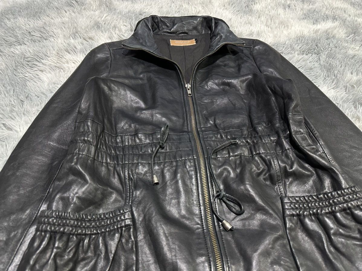 KMRii 🔥Sick Y2K Rose Bud Lamb Leather Coat Drawstring Jacket Goth Size US M / EU 48-50 / 2 - 8 Thumbnail