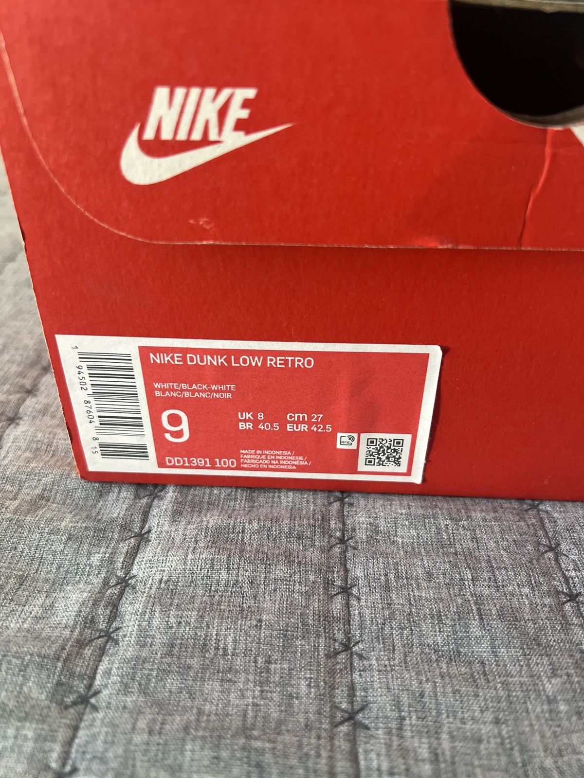 Nike Nike Dunk Low Black/White Size US 9 / EU 42 - 5 Thumbnail