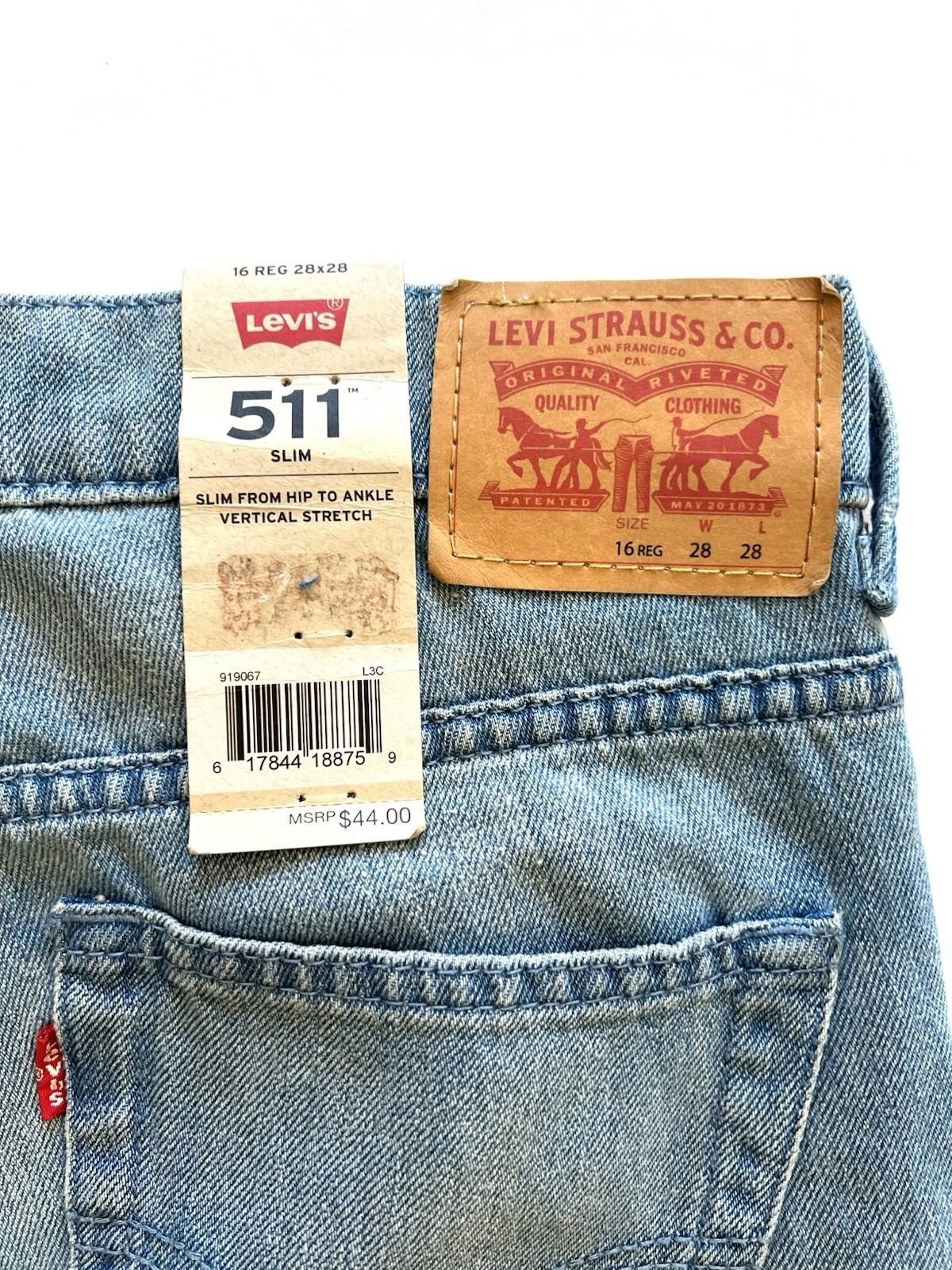 Levi's Levis 511 Slim Mens Jeans Lightweight Denim Fit Light Wash Size US 34 / EU 50 - 4 Thumbnail