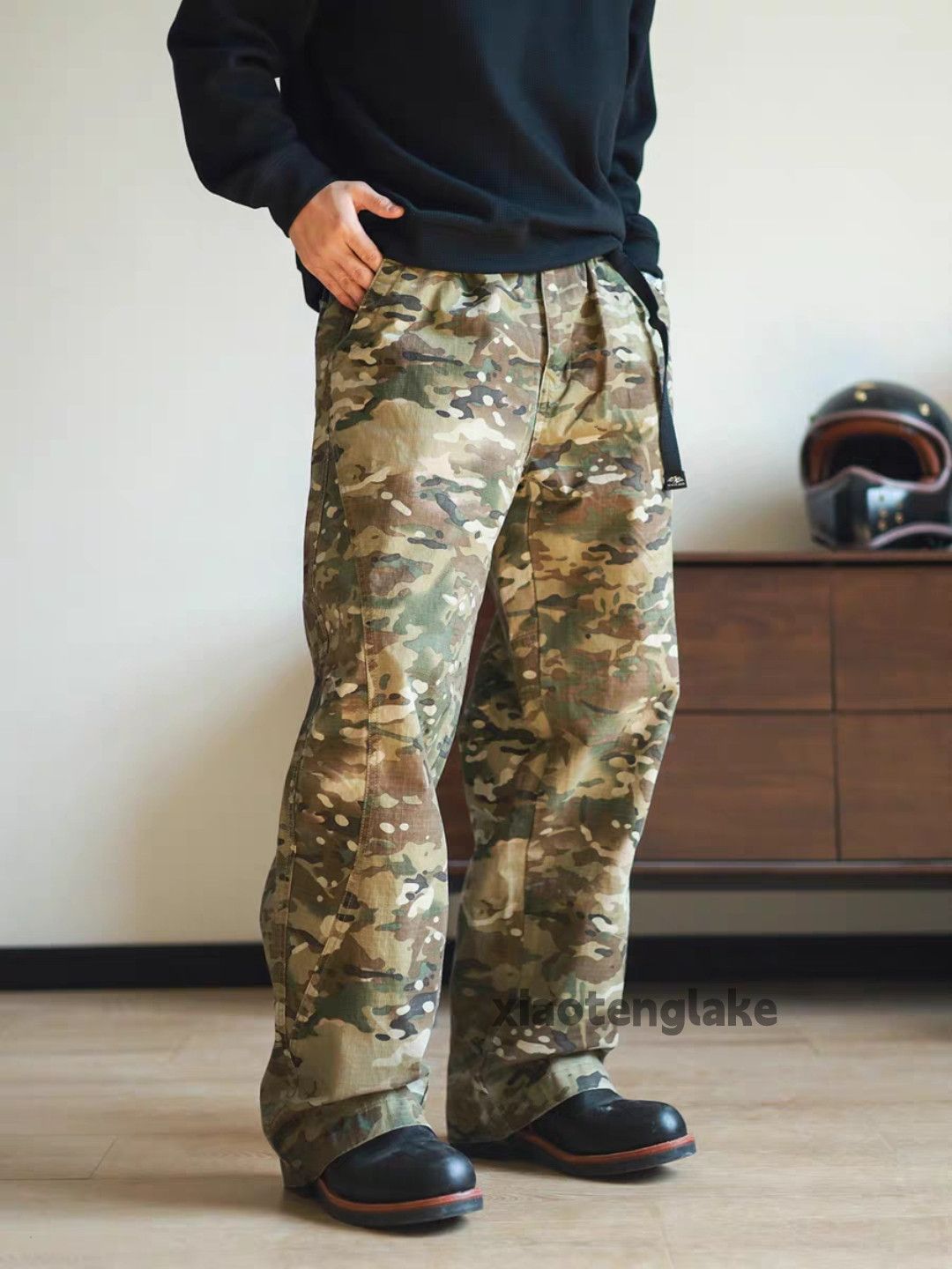 Vintage Unisex outdoor utility loose baggy hiphop camo pants Size US 30 / EU 46 - 1 Thumbnail