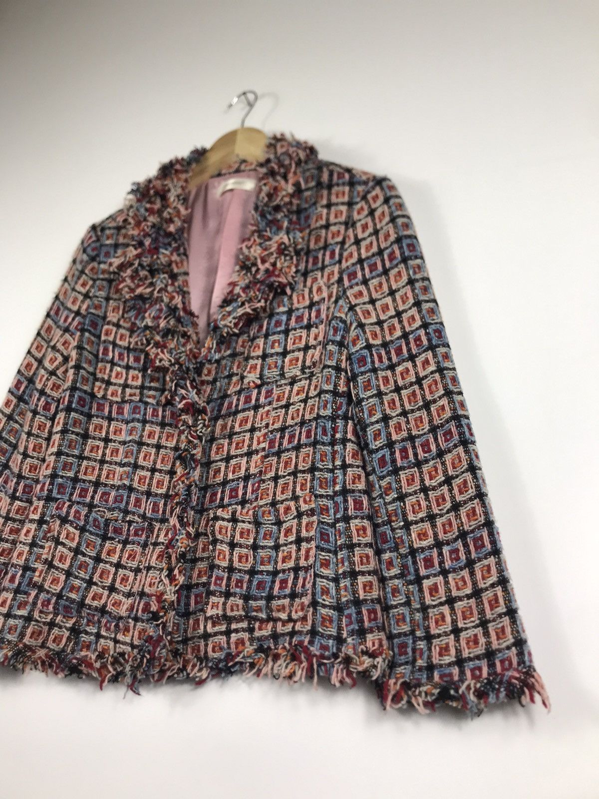 Elisa Cavaletti 🔥Nice Design Elisa Cavaletti Italia Wool Tweed Coat Jacket Size S / US 4 / IT 40 - 3 Thumbnail