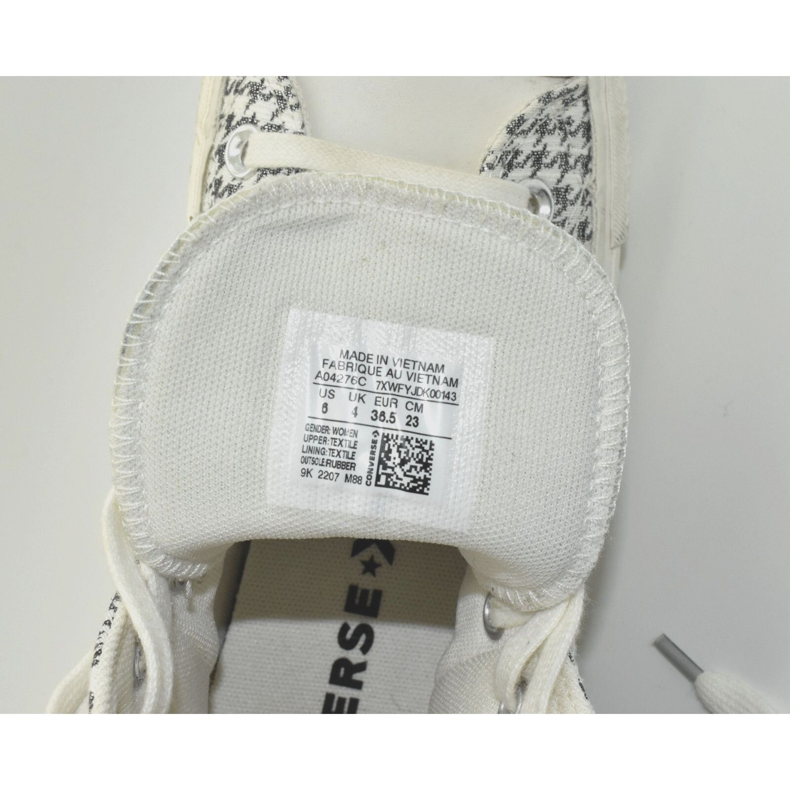 Converse CONVERSE CHUCK TAYLOR SilverEgret Houndstooth Sneakers Sz 6 Size US 4 / IT 34 - 8 Thumbnail