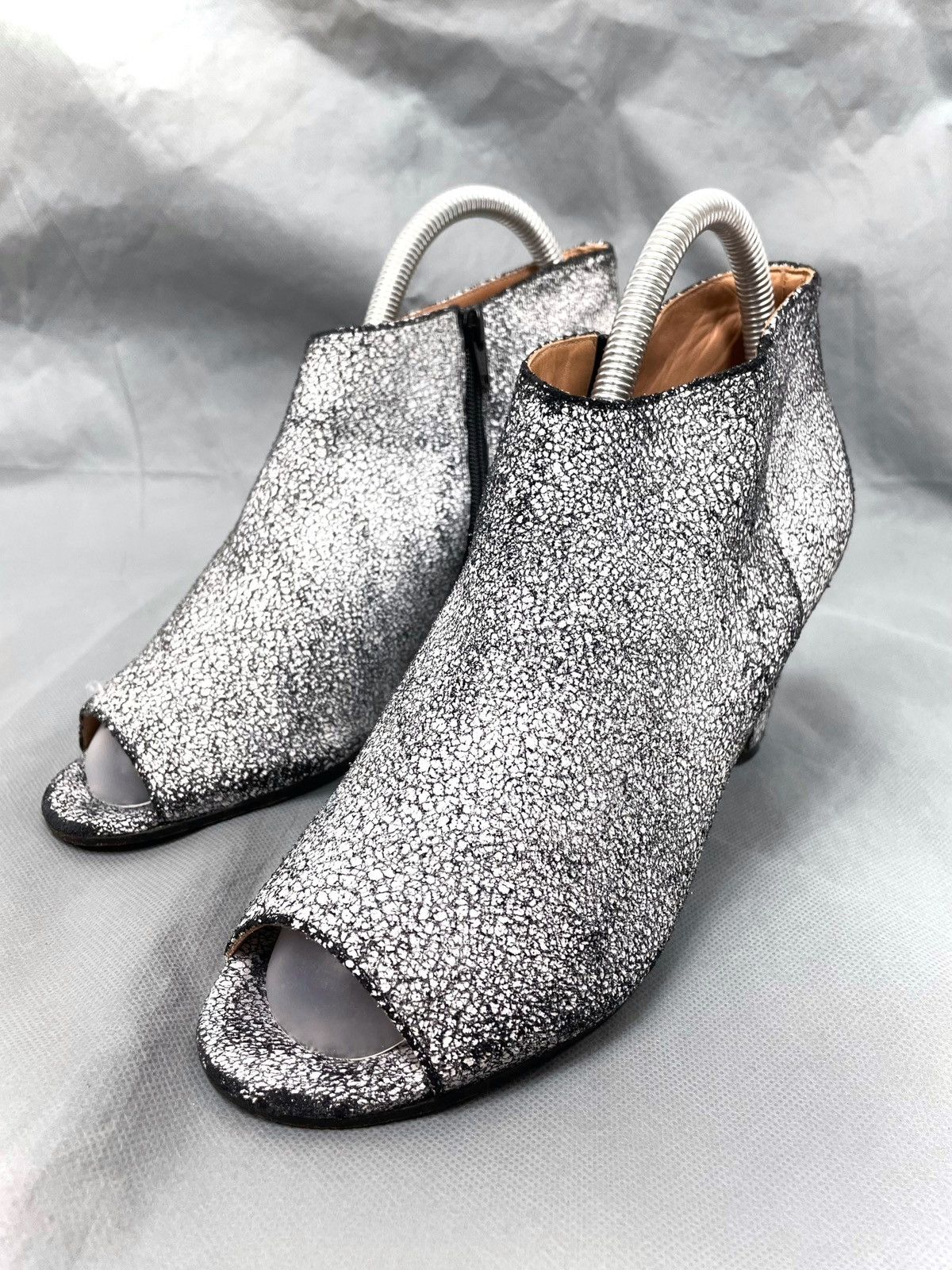 Maison Margiela Maison Martin Margiela Line 22 Cracked Peep-Toe Ankle Boots Size US 8.5 / IT 38.5 - 3 Thumbnail