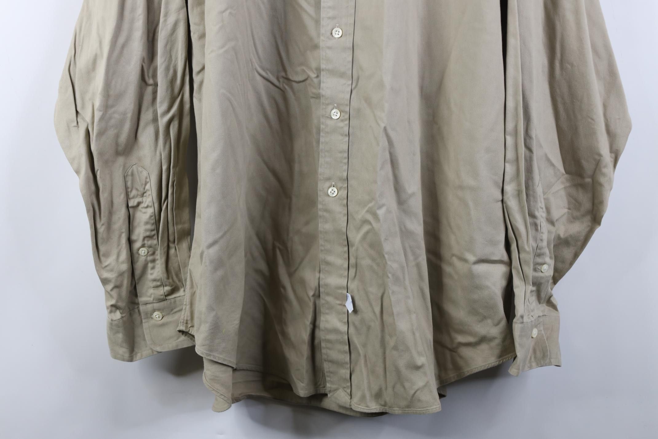 Polo Ralph Lauren Vintage 90s Ralph Lauren Button Down Shirt Beige Cotton Size US XL / EU 56 / 4 - 3 Thumbnail