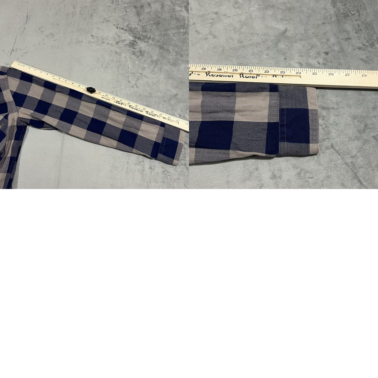 J.Crew J.Crew Men's S Blue Tan Buffalo Check Flannel Shirt Long Sleeve Button Up Size US S / EU 44-46 / 1 - 8 Thumbnail