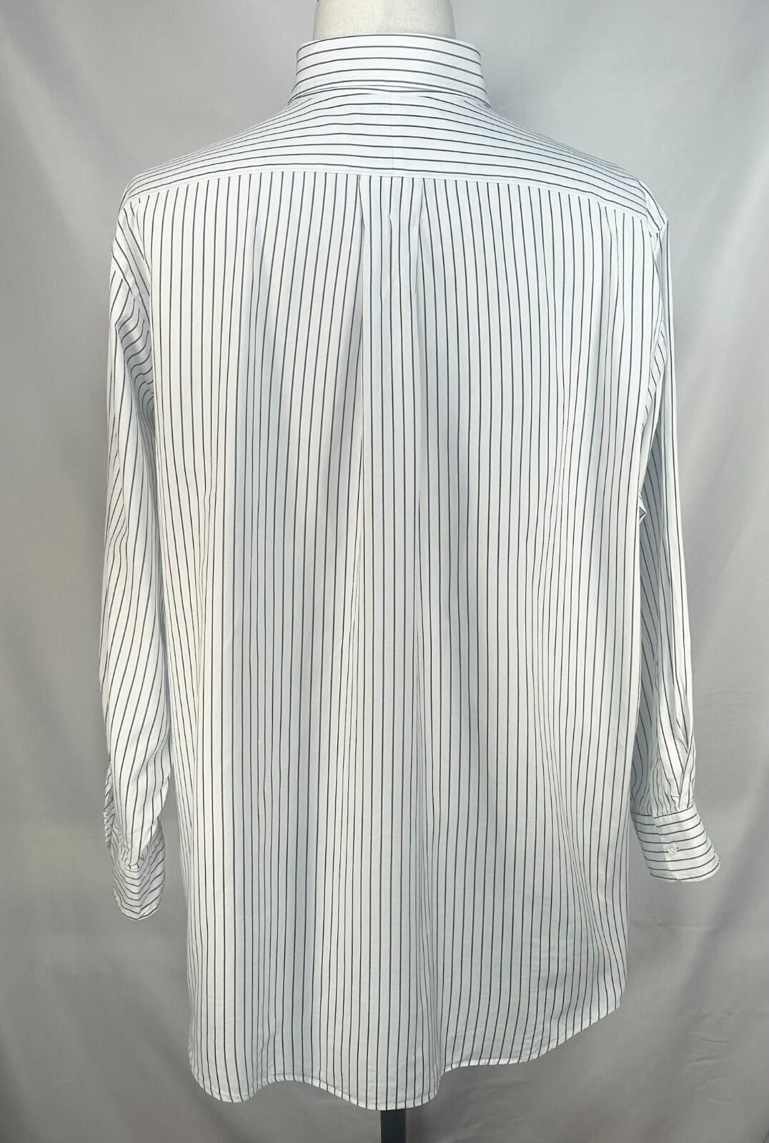 Jos. A. Bank Jos A Bank Executive 2-Ply Pinpont Button Up Mens XL 17.5/35 Size 44R - 2 Thumbnail