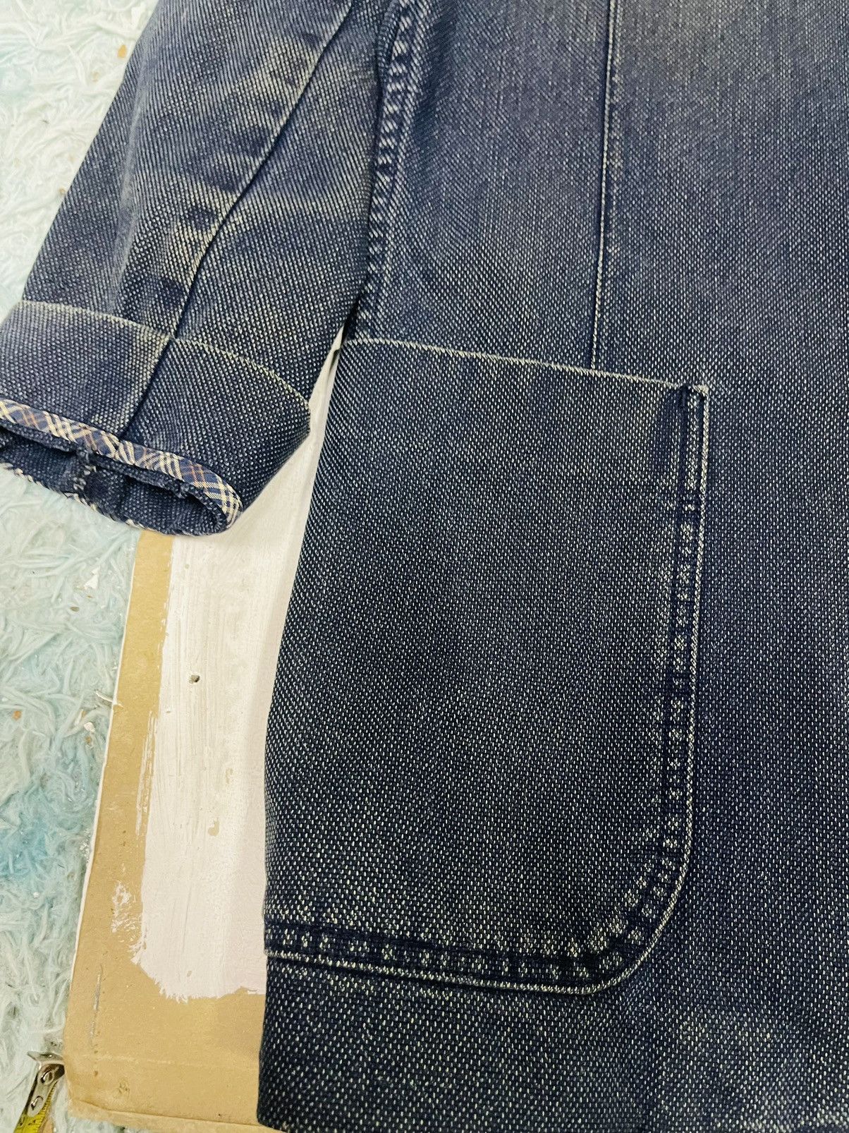 Japanese Brand Bleu Nimes Denim Blazer (07) Size US L / EU 52-54 / 3 - 8 Thumbnail