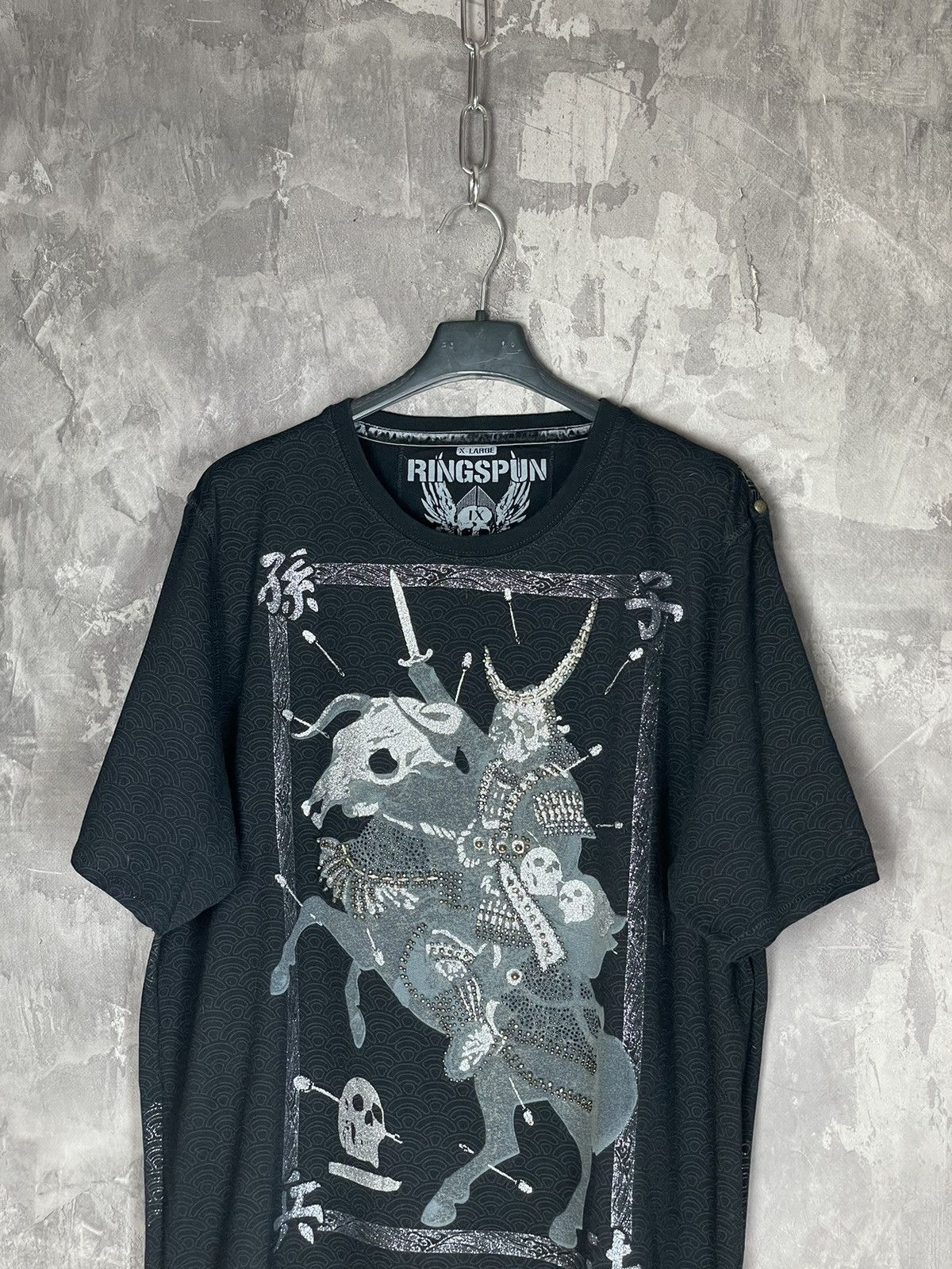 Japanese Brand × Vintage 🔥 Vintage Y2K Ringspun Avant Garde Gothic Religion Tee Rare Size US XL / EU 56 / 4 - 2 Thumbnail