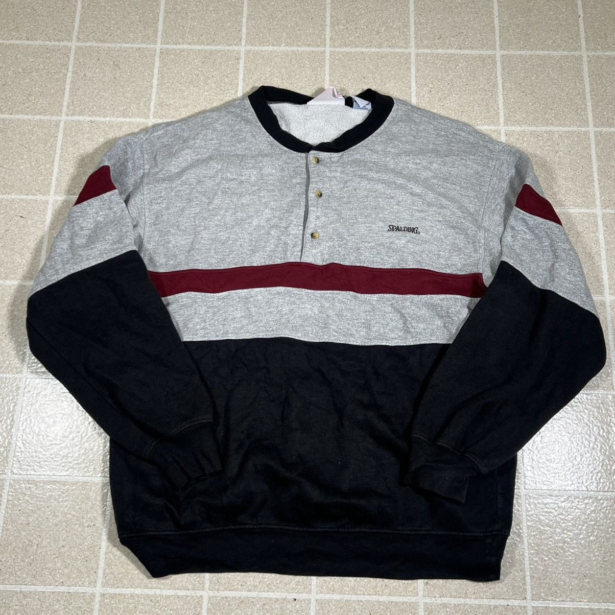 Spalding Vintage Spalding Mens 3XL Black Pullover Crewneck Sweatshirt Size US XXL / EU 58 / 5 - 1 Thumbnail