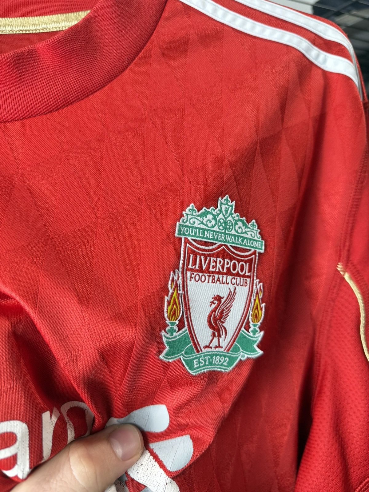 Adidas 2010 Adidas Liverpool Gerrard 8 Number Soccer Jersey Size US L / EU 52-54 / 3 - 5 Thumbnail
