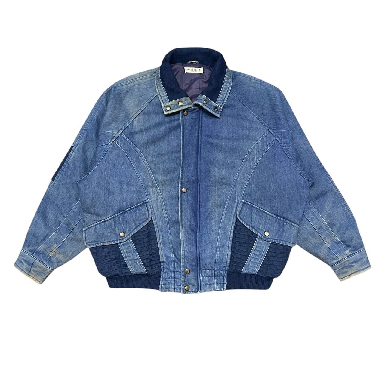 Japanese Brand Vintage Issey Miyake Inspired Wide K Denim Bomber Jacket Size US M / EU 48-50 / 2 - 1 Thumbnail