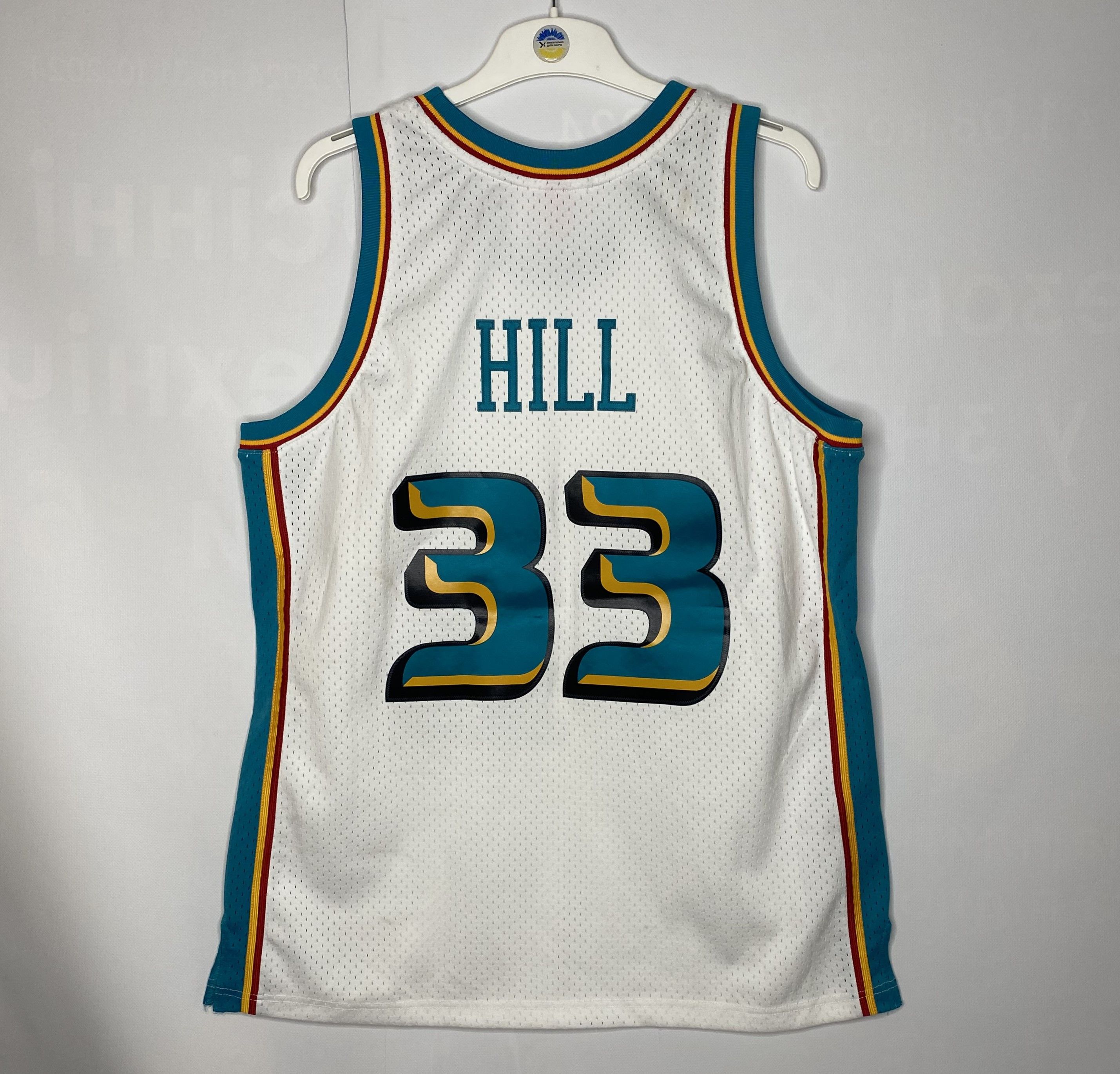 Mitchell & Ness × NBA HILL #33 DETROIT PISTONS BASKETBALL NBA JERSEY SHIRT 1998-9 Size US XL / EU 56 / 4 - 2 Thumbnail