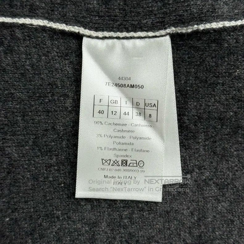 Dior Dior White number 8 cashmere sweater Size XXS / US 00 / IT 34 - 6 Thumbnail