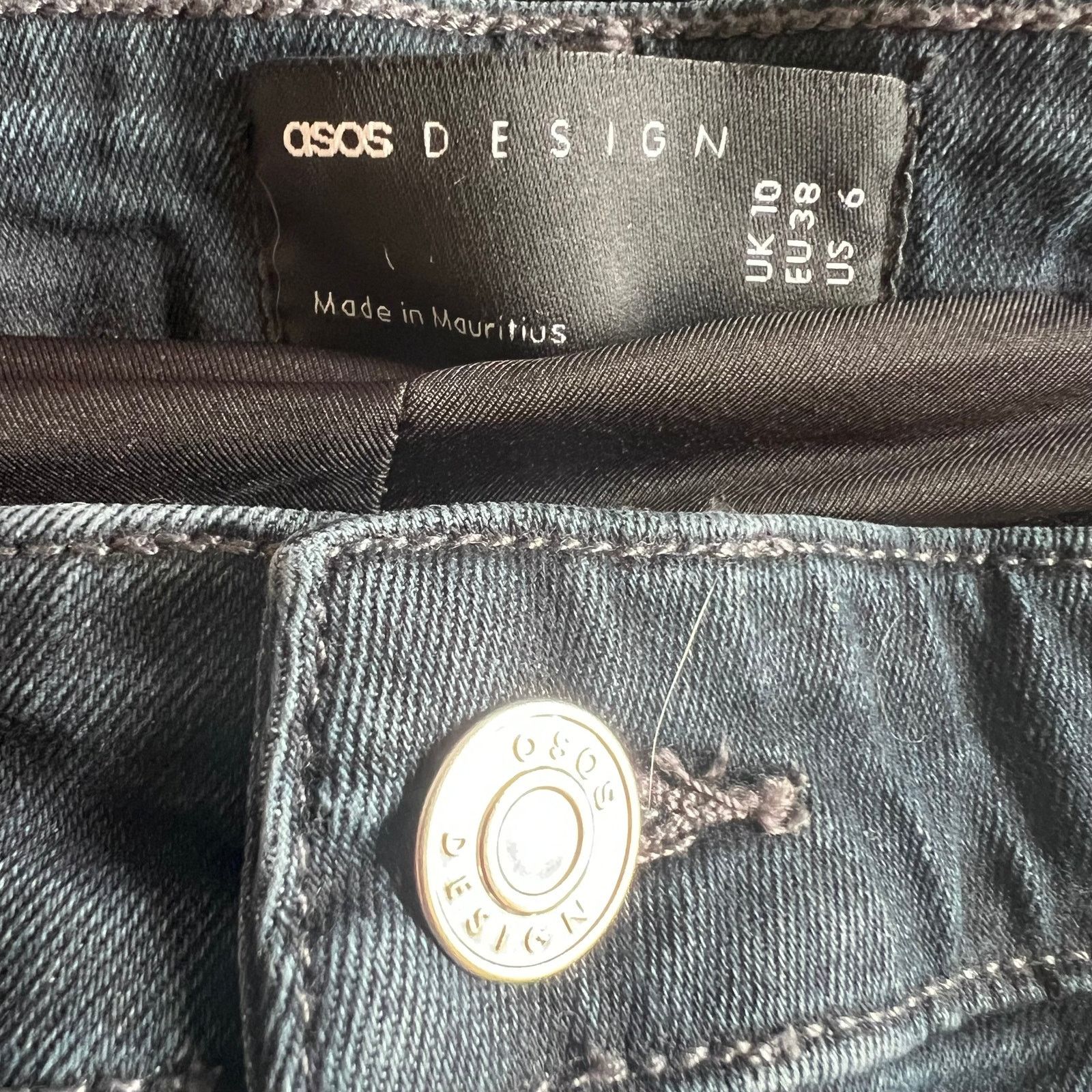 Asos Asos Design Blue Black Maternity Ultimate Skinny Jeans, US6 Size 28" / US 6 / IT 42 - 5 Thumbnail