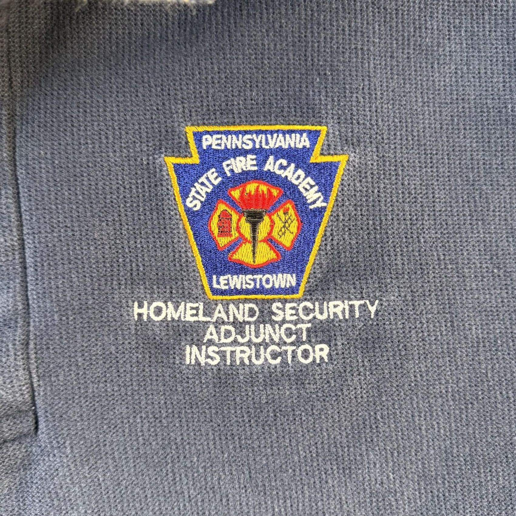 Vintage VINTAGE Cross Creek Polo Shirt Mens Large Blue Security Fire Academy Shirt Size US L / EU 52-54 / 3 - 2 Thumbnail