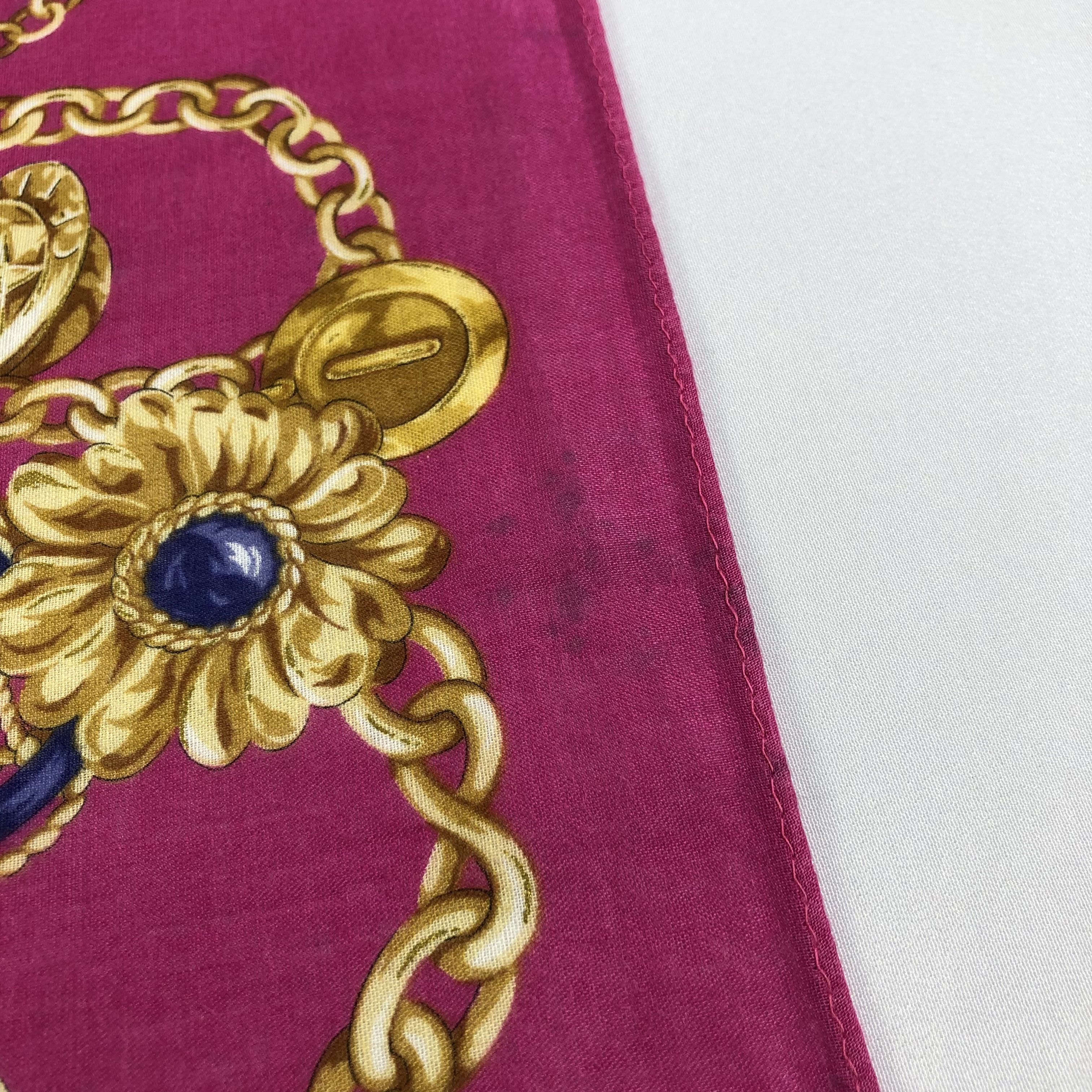 Celine Celine Gold Chains Handkerchief Neckerchief Bandana H2168 Size ONE SIZE - 10 Thumbnail