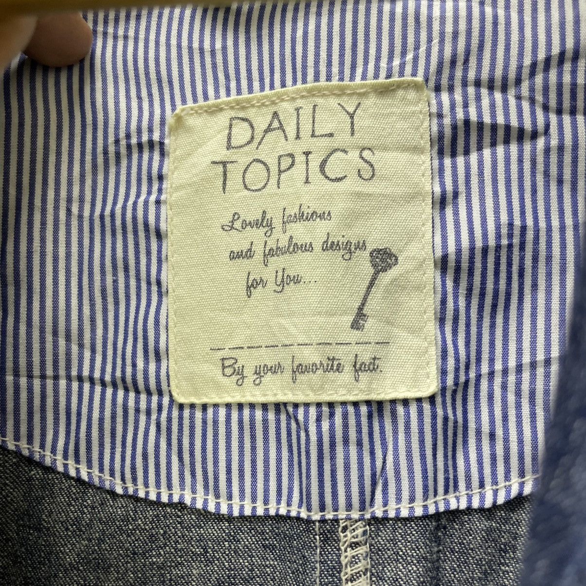 Japanese Brand × Vintage Japanese Brand Daily Topics Indigo Denim Jacket Size M / US 6-8 / IT 42-44 - 5 Thumbnail