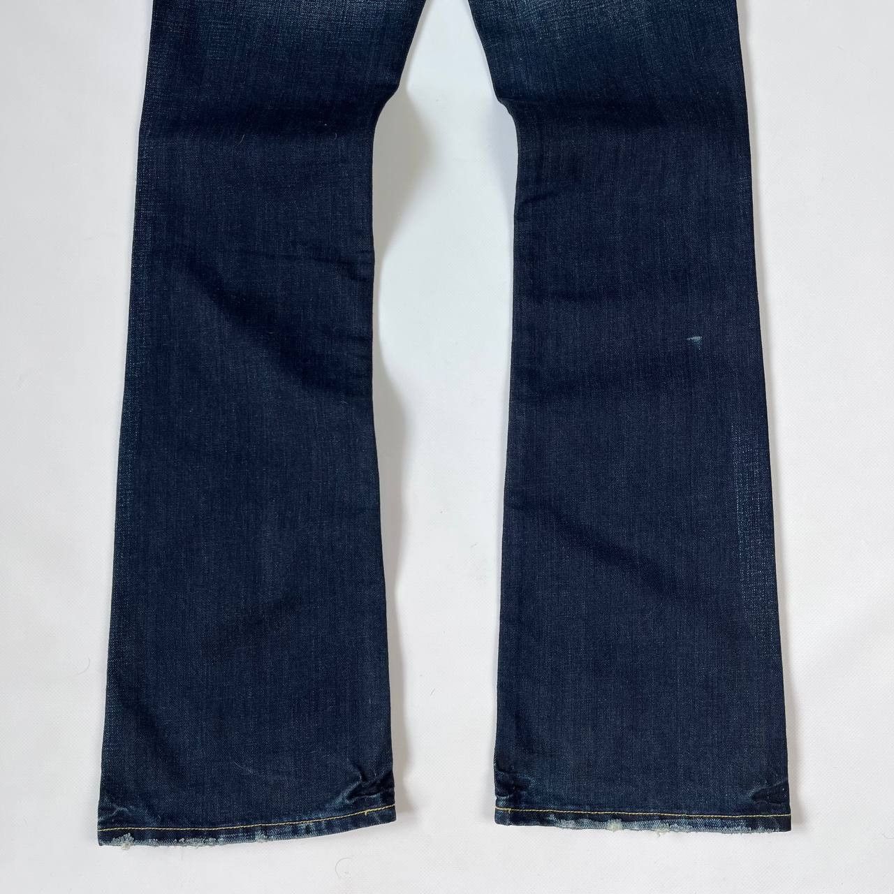Japanese Brand × Vintage Flared Bootcut Jeans Big Logo Y2K Size 27 Size 29" - 3 Thumbnail