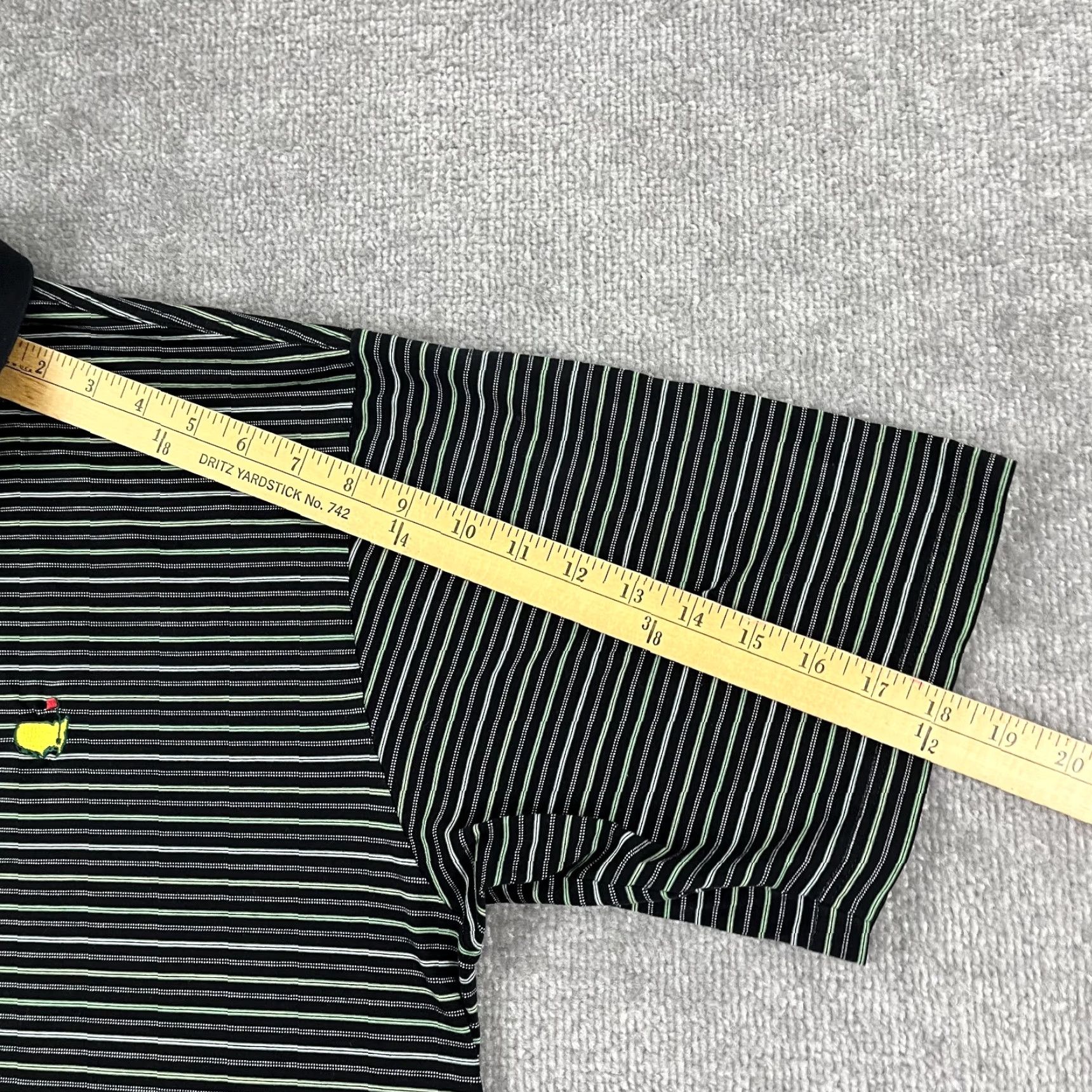 Vintage CLUBHOUSE COLLECTION Polo Shirt Mens XL Striped Black Golf Activewear Made in Italy Size US XL / EU 56 / 4 - 6 Thumbnail