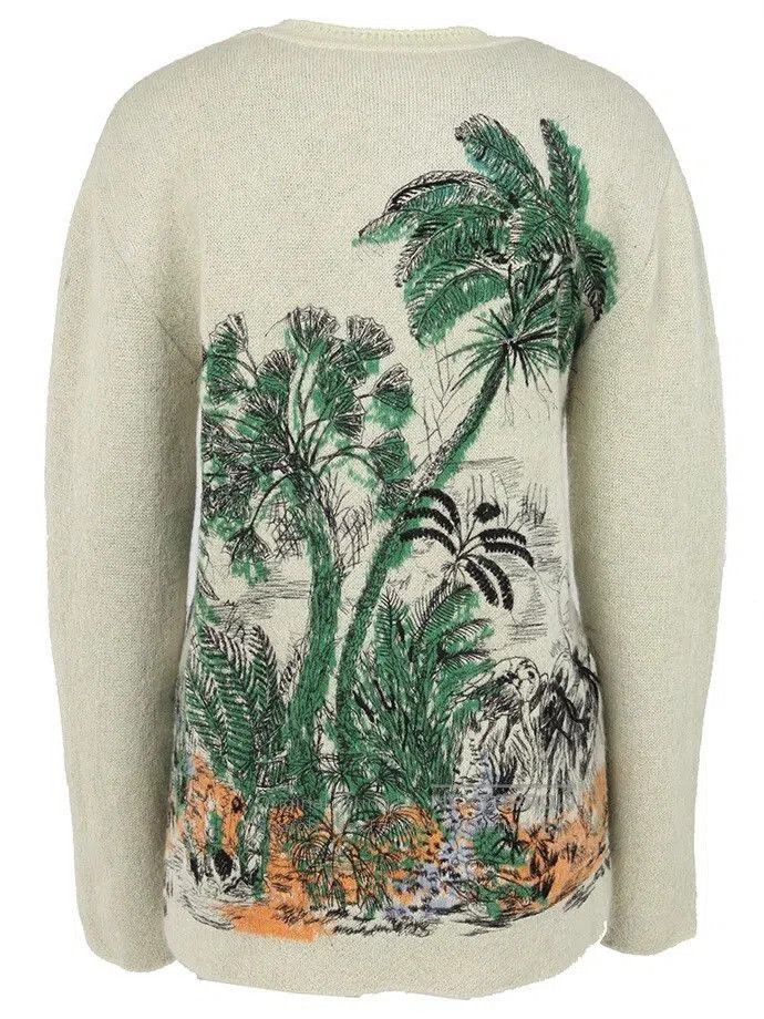 Dior Dior Jungle Embroidered Knit Sweater. Size XS / US 0-2 / IT 36-38 - 3 Thumbnail