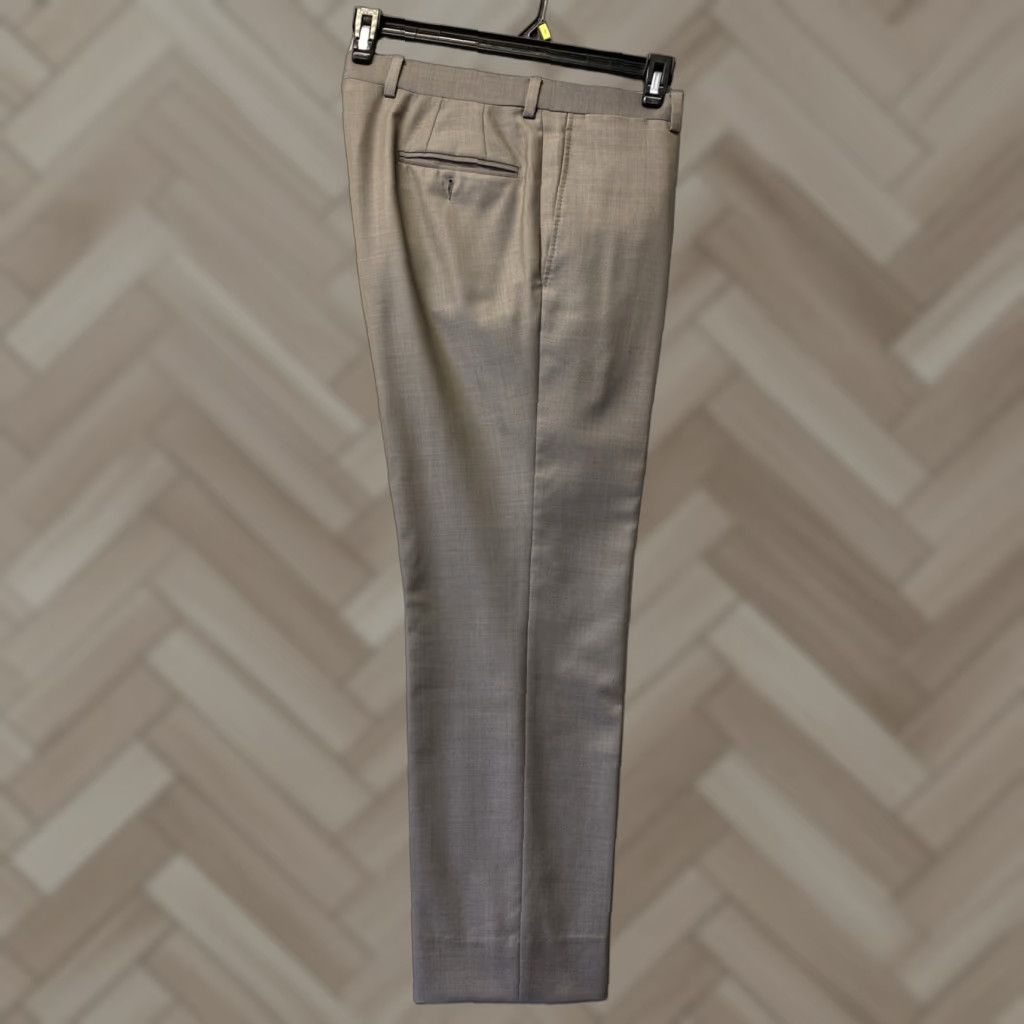 Ted Baker Ted Baker Dress Pants Men's 33x30 Gray Wool Flat Front Slim Straight Pockets Work Business Dress Slacks Size US 33 - 1 Thumbnail
