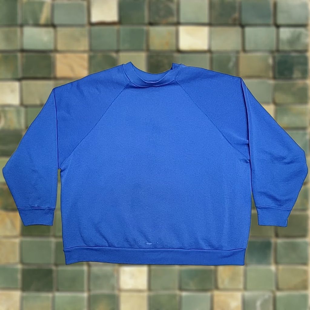 McGregor VTG MacGregor Sweatshirt Women 2XL Blue Crewneck Pullover Cotton Polyester Fleece Solid 80s 70s Made in USA Womens Size XXL / US 16-18 / IT 52-54 - 1 Thumbnail