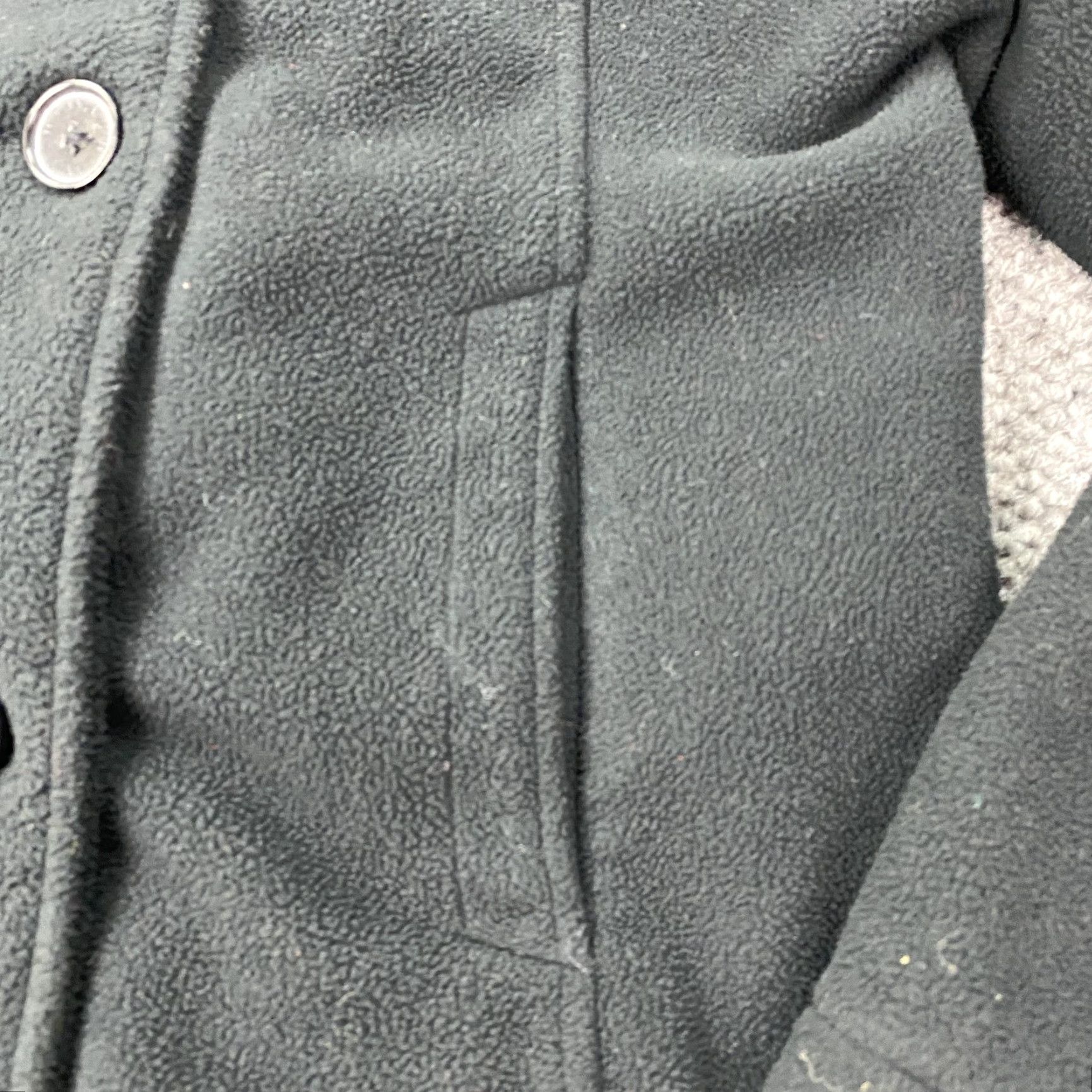 Lands' End Lands' End Pea Coat Womens XL Black Polartec Aircore 200 Fleece Double Breasted Jacket Coat Women Dark Black Winter Fall Lined Pockets Button Womens Size XXL / US 16-18 / IT 52-54 - 2 Thumbnail