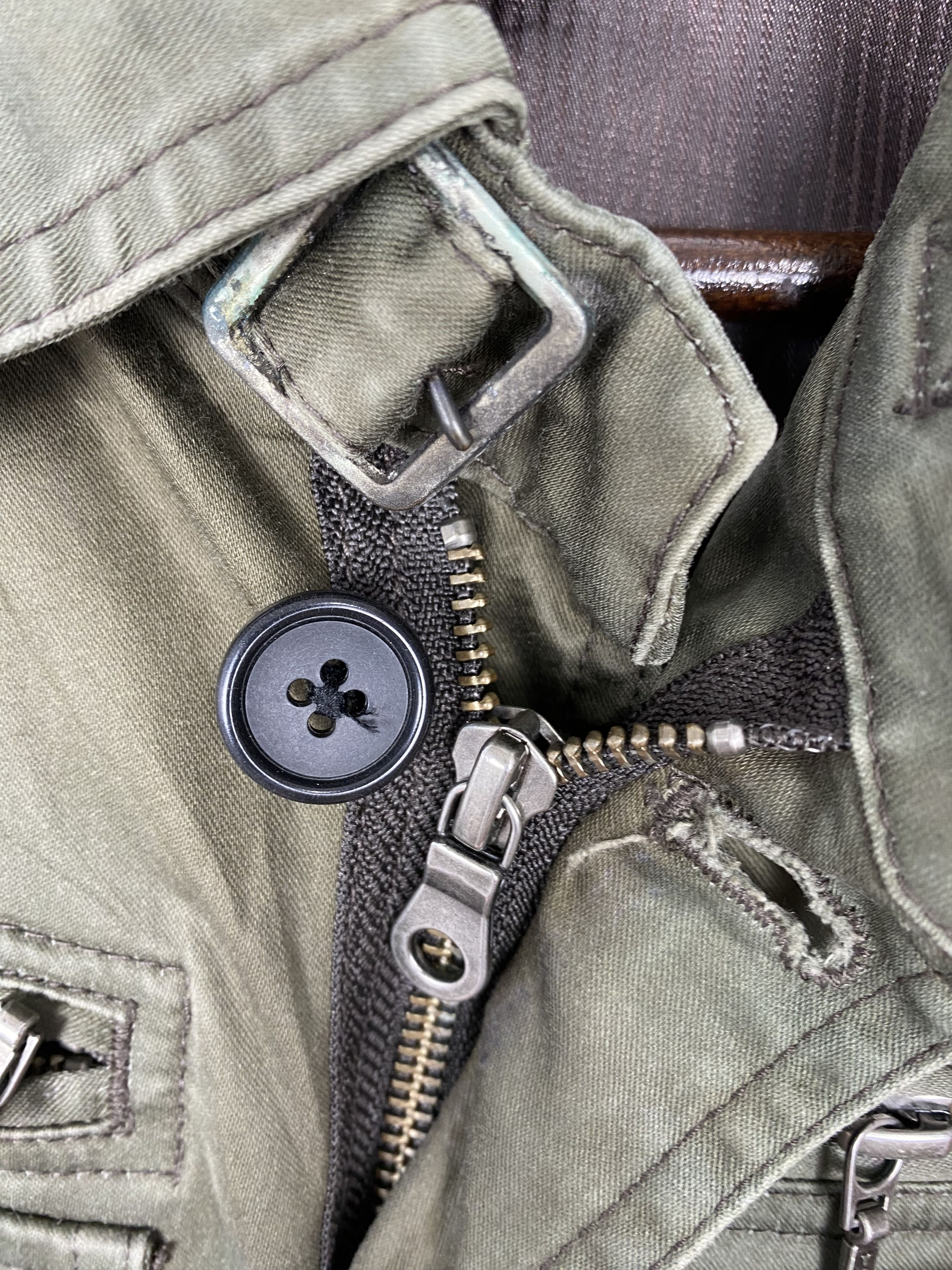 Michel Klein Vintage Michel Klein Homme Olive Green Utility Jacket Size US S / EU 44-46 / 1 - 3 Thumbnail