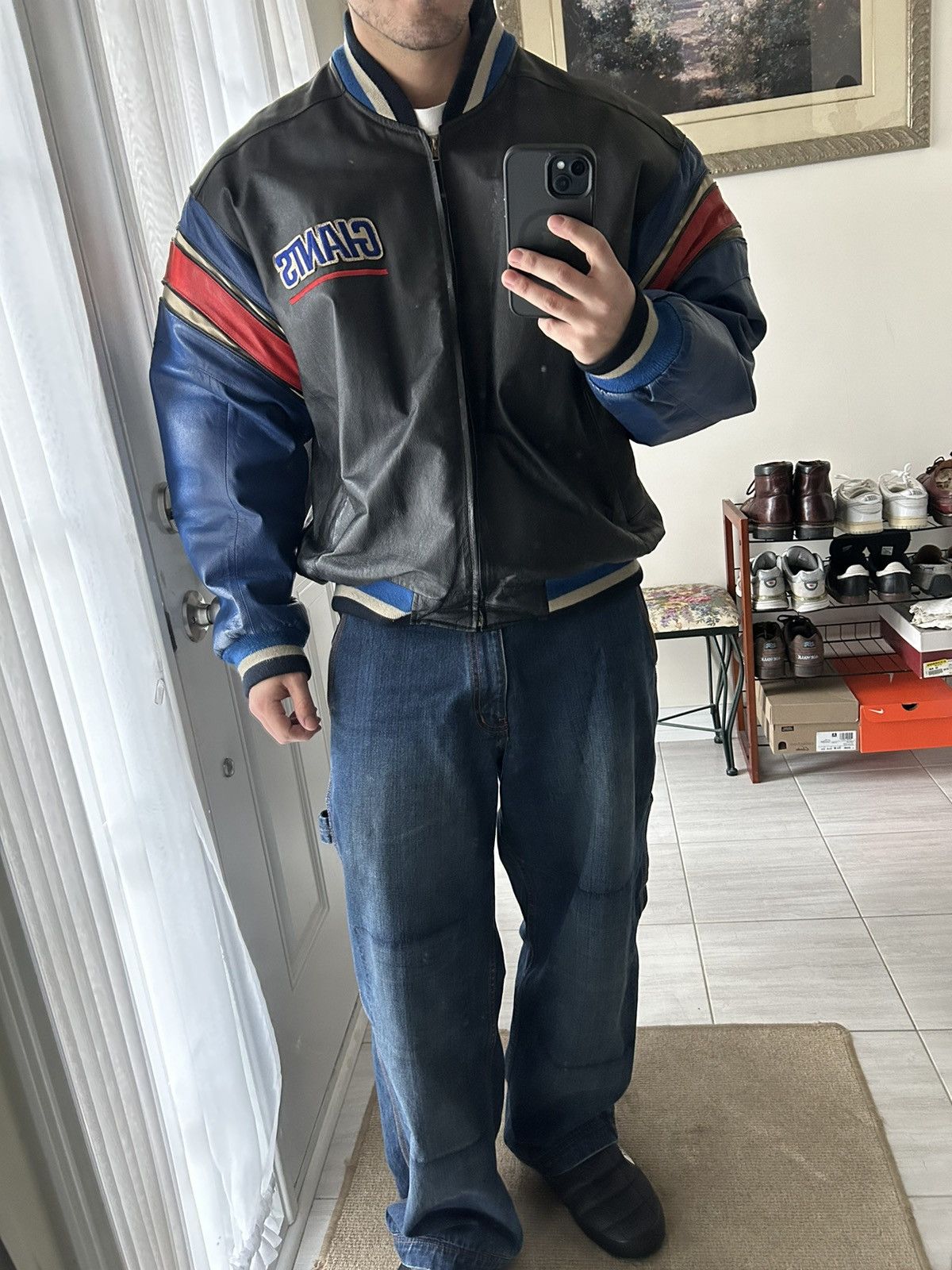 Vintage Vintage NY giants varsity jacket Size US L / EU 52-54 / 3 - 6 Thumbnail