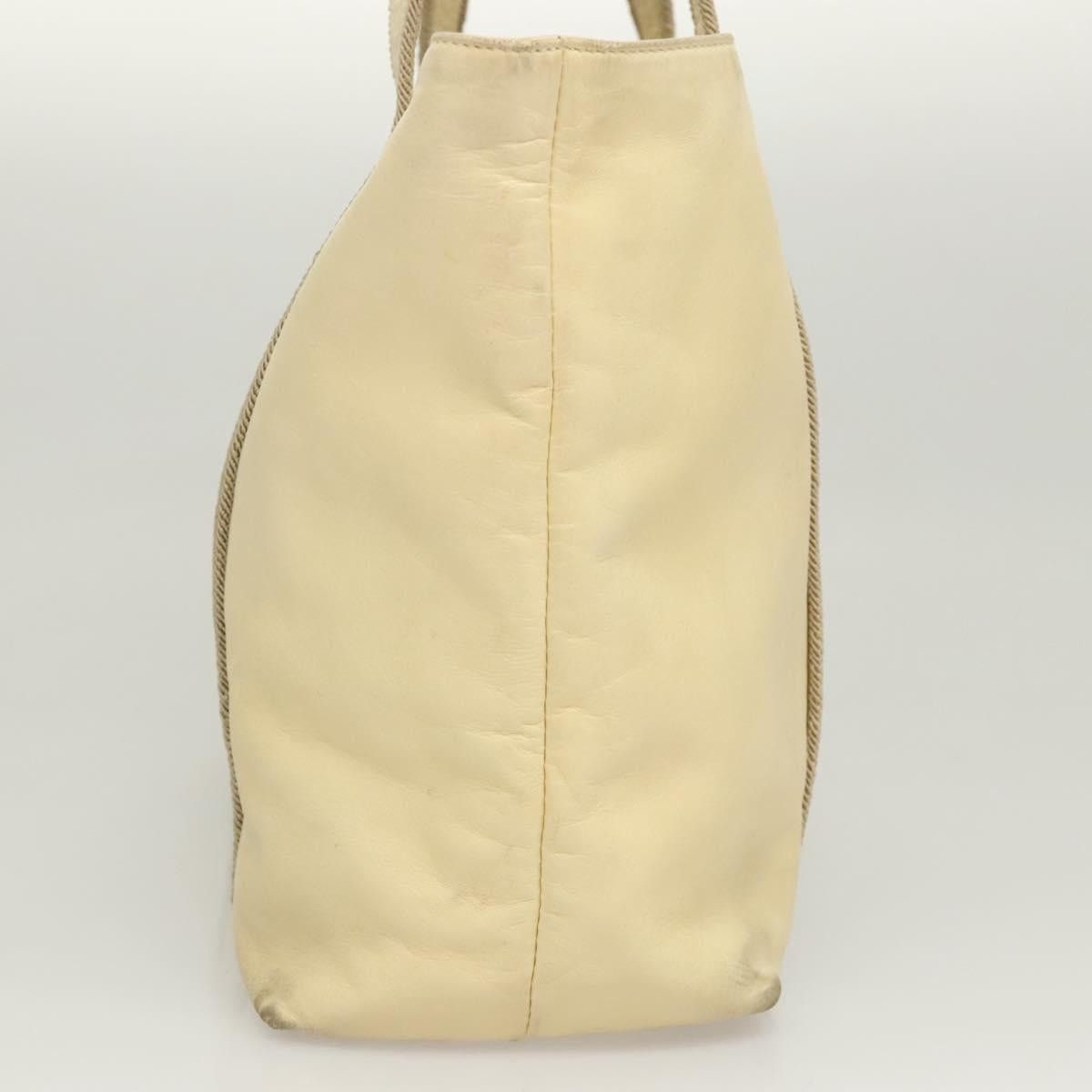 Prada PRADA Hand Bag Leather Cream Silver Size ONE SIZE - 5 Thumbnail