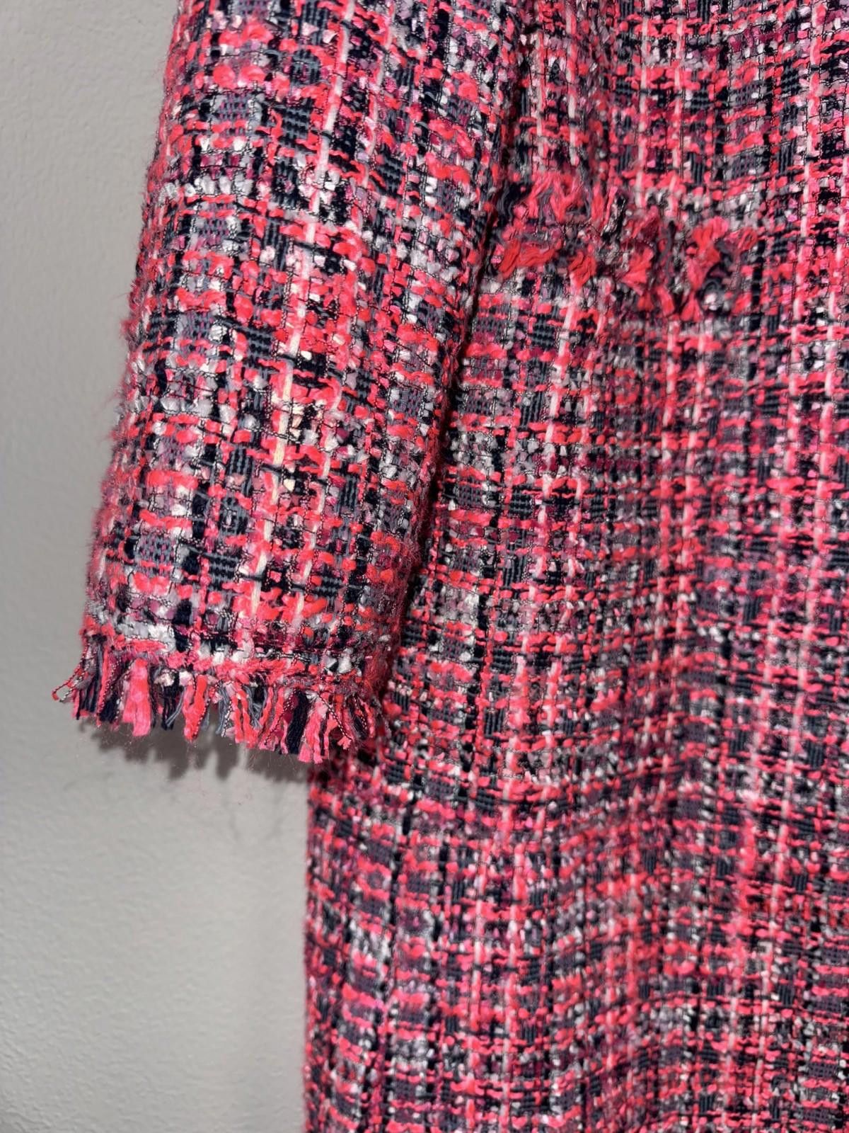 Kate Spade NWT $598 KATE SPADE TWEED JACKET PINK PLAID PEONY SIZE 8 Size M / US 6-8 / IT 42-44 - 3 Thumbnail