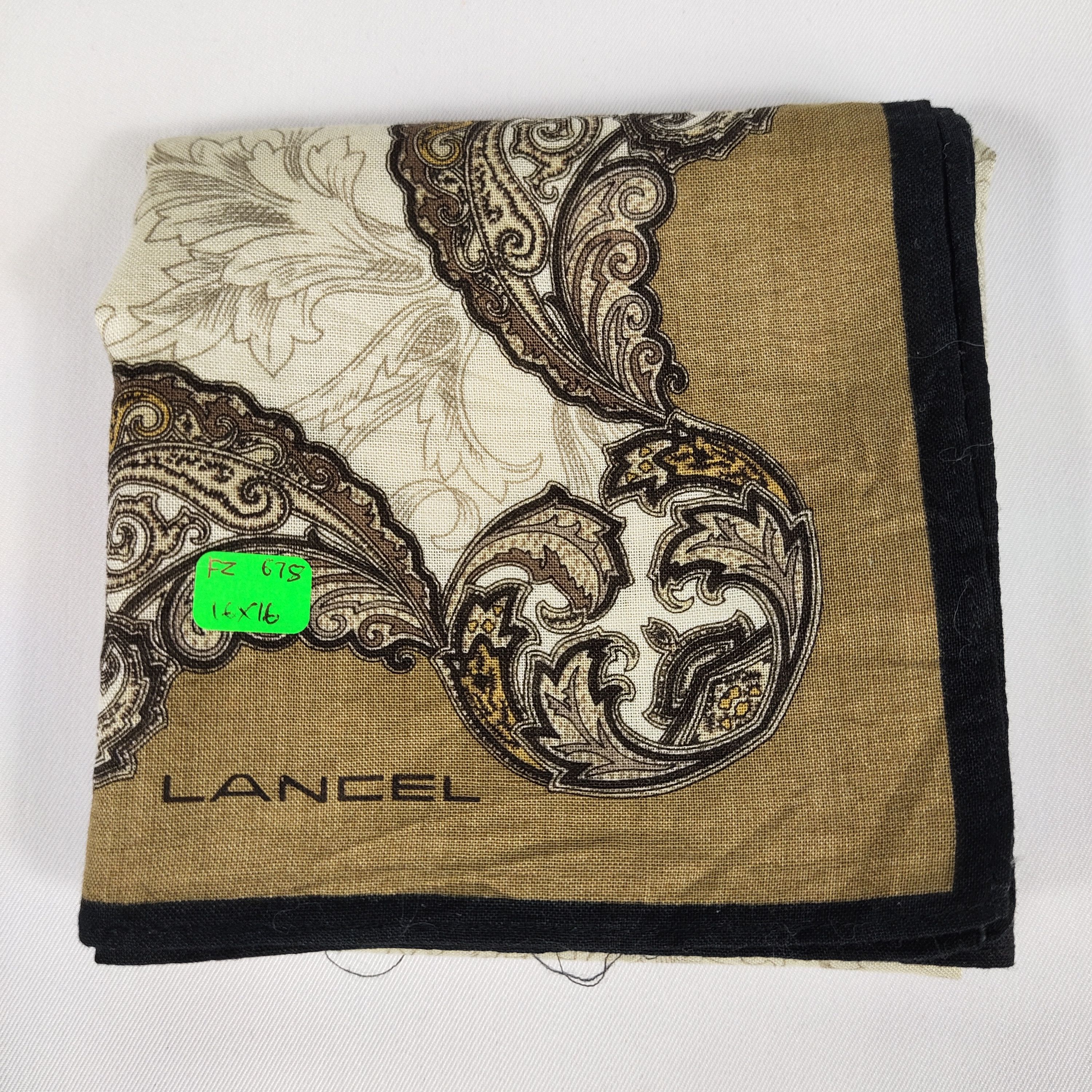 Lancel × Vintage Lancel Handkerchief / Neckerchief / Bandana FZ678 Size ONE SIZE - 2 Thumbnail