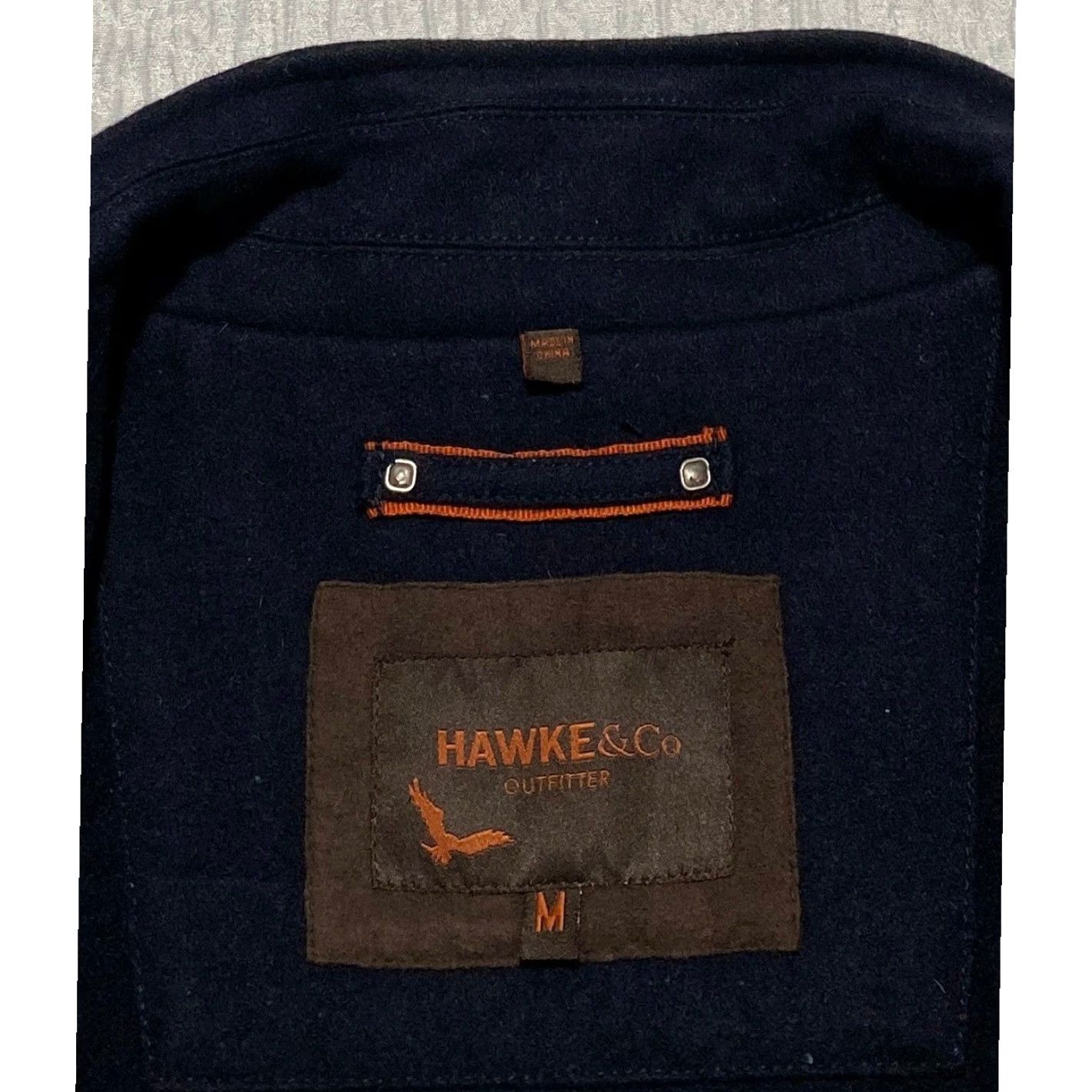 Vintage Hawke & Co Outfitter Bomber Jacket Wool Blend Full Zip Blue M Men Size M Size US M / EU 48-50 / 2 - 6 Thumbnail