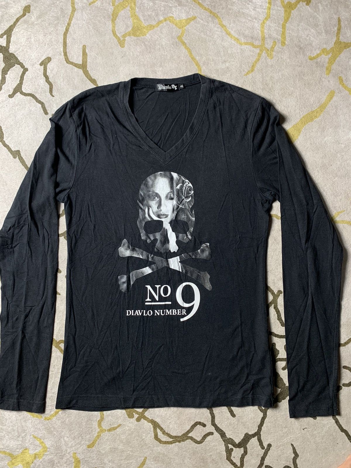 Beauty Beast × Japanese Brand × Vintage Diavlo number 9 longsleeve Size L / US 10 / IT 46 - 1 Thumbnail