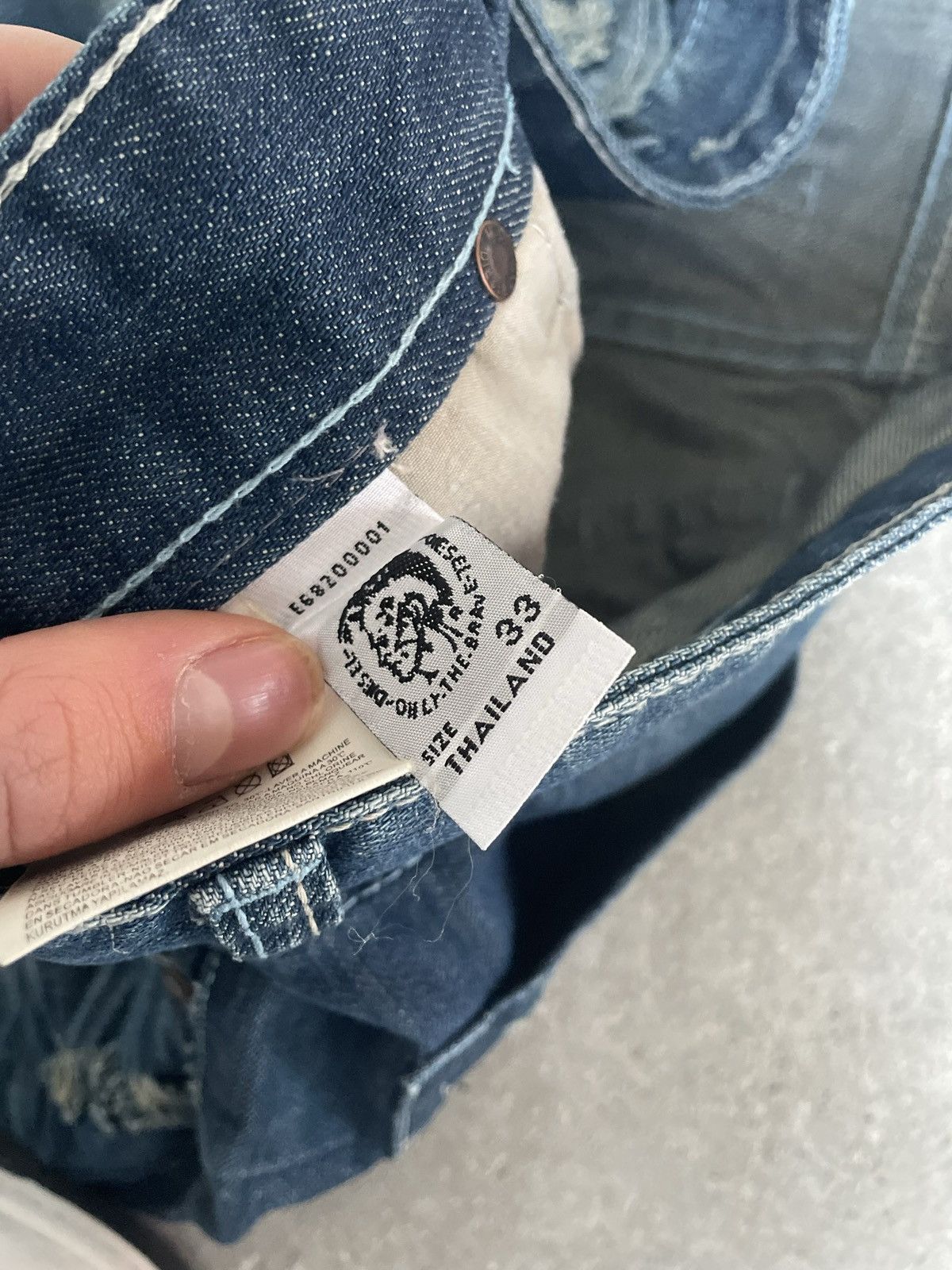 Diesel × Vintage Vintage Diesel distressed jeans buggy Size US 33 - 9 Thumbnail