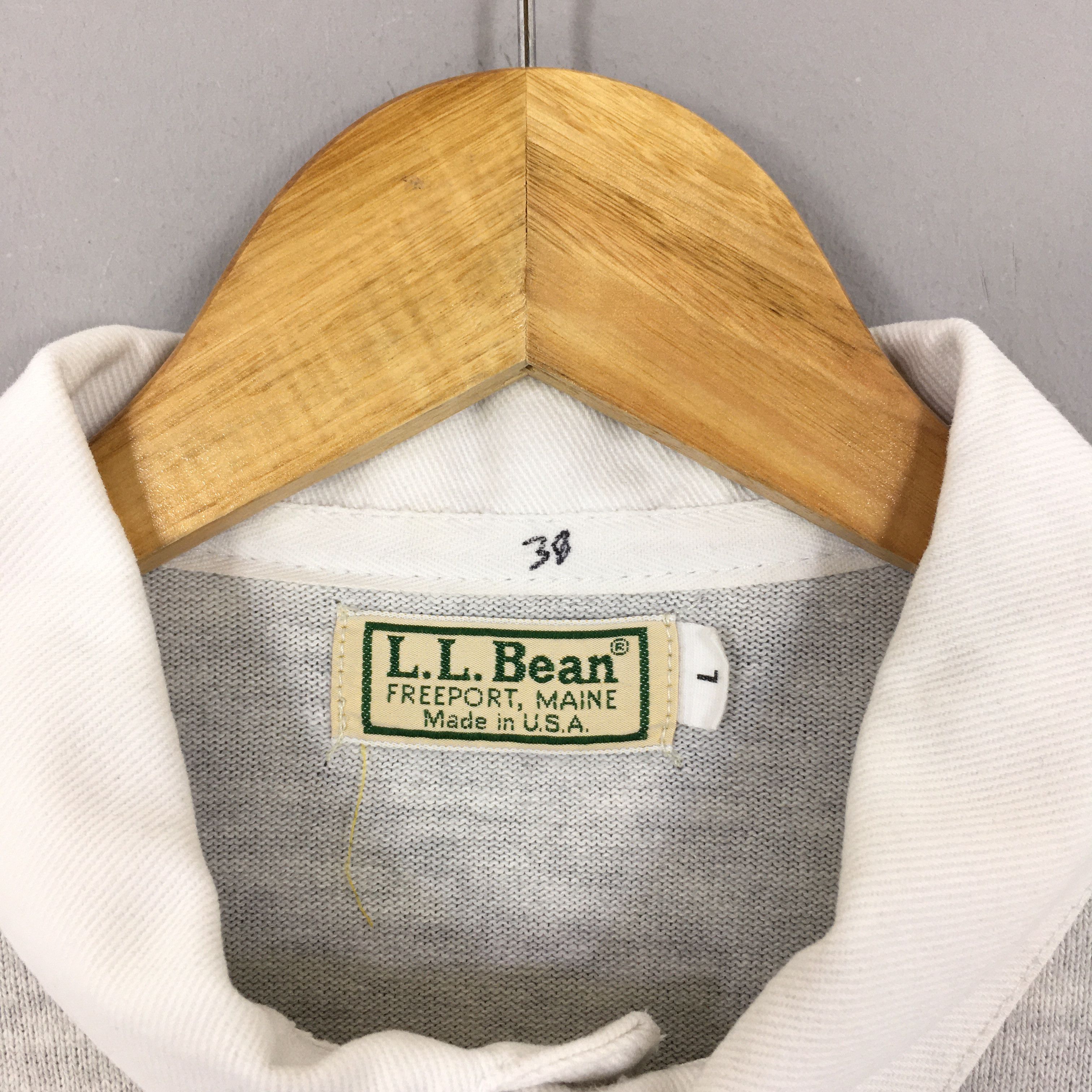 L.L. Bean Vintage 90s LL Bean Usa Striped Rugby Shirt Large Size US L / EU 52-54 / 3 - 5 Thumbnail