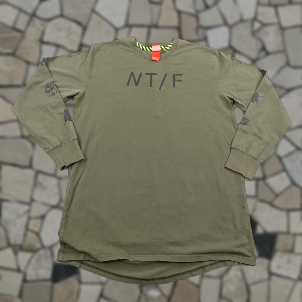 Nike Nike Shirt Mens XL Green Camo Hybrid Track & Field Long Sleeve Pocket Athletic Size US XL / EU 56 / 4 - 1 Thumbnail