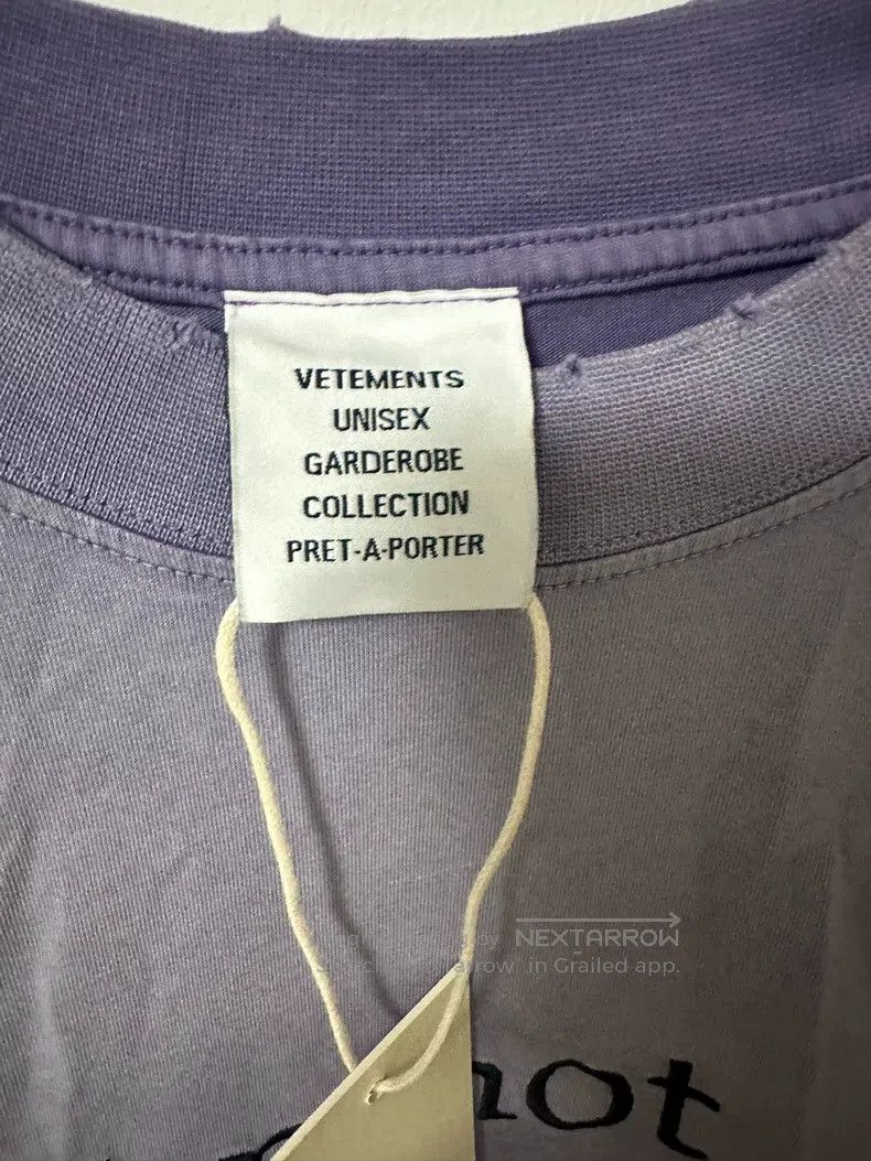 Vetements Vetements Embroidered Slogan Short Sleeve Tee Size US S / EU 44-46 / 1 - 3 Thumbnail