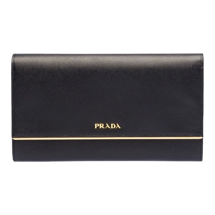 Prada Prada Saffiano Leather Flap Wallet Size ONE SIZE - 1 Thumbnail
