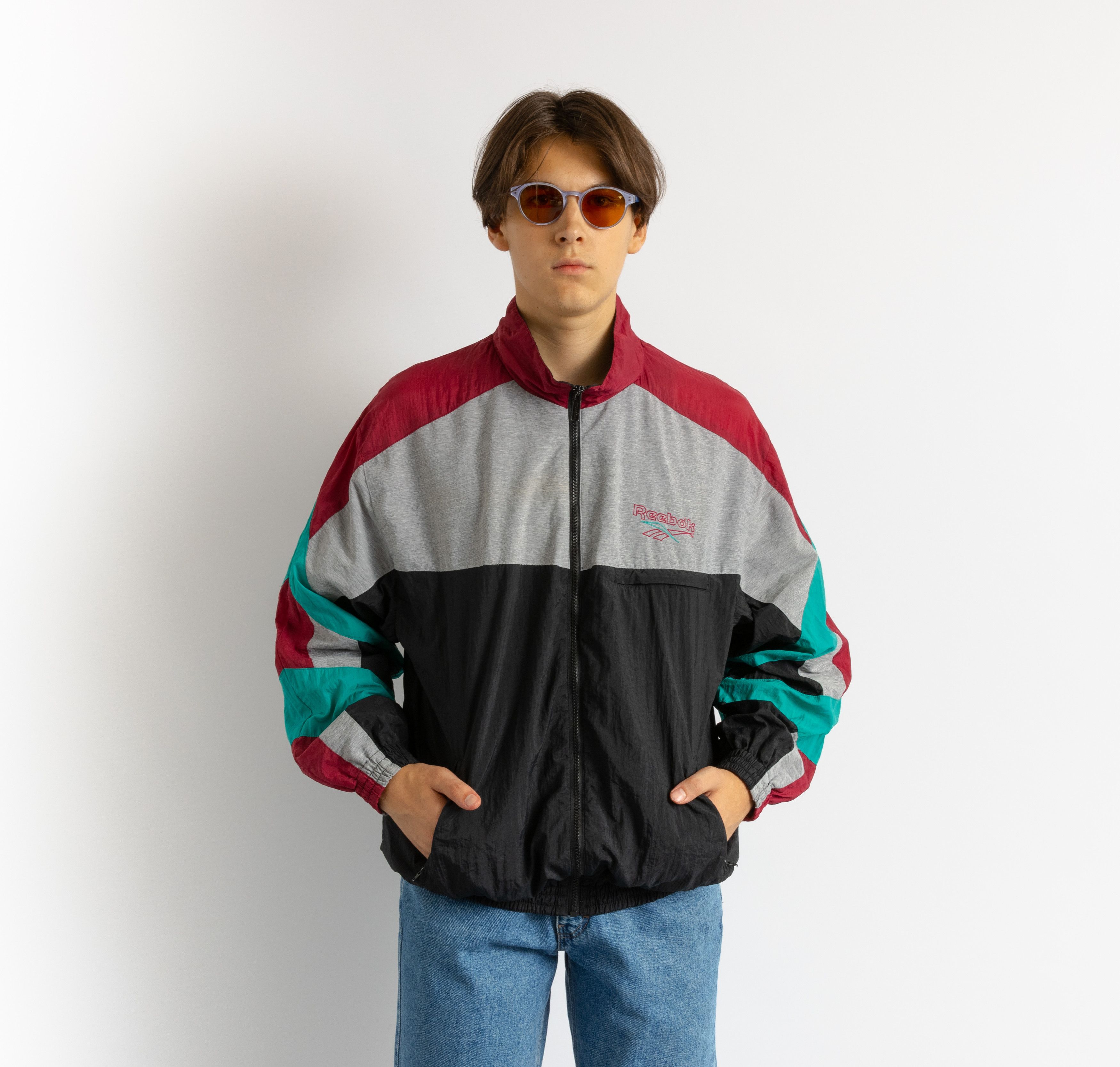 Reebok Reebok Jacket red green authentic jacket 8735 Size US L / EU 52-54 / 3 - 1 Thumbnail