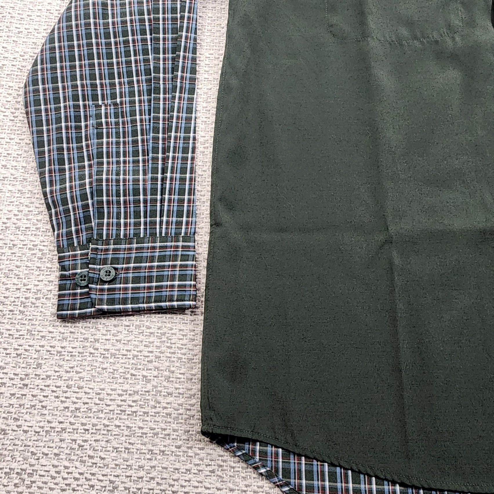 Bugle Boy VINTAGE Bugle Boy Shirt Mens M Green Plaid Long Sleeve Button-Up Utility Pockets Size US M / EU 48-50 / 2 - 4 Thumbnail