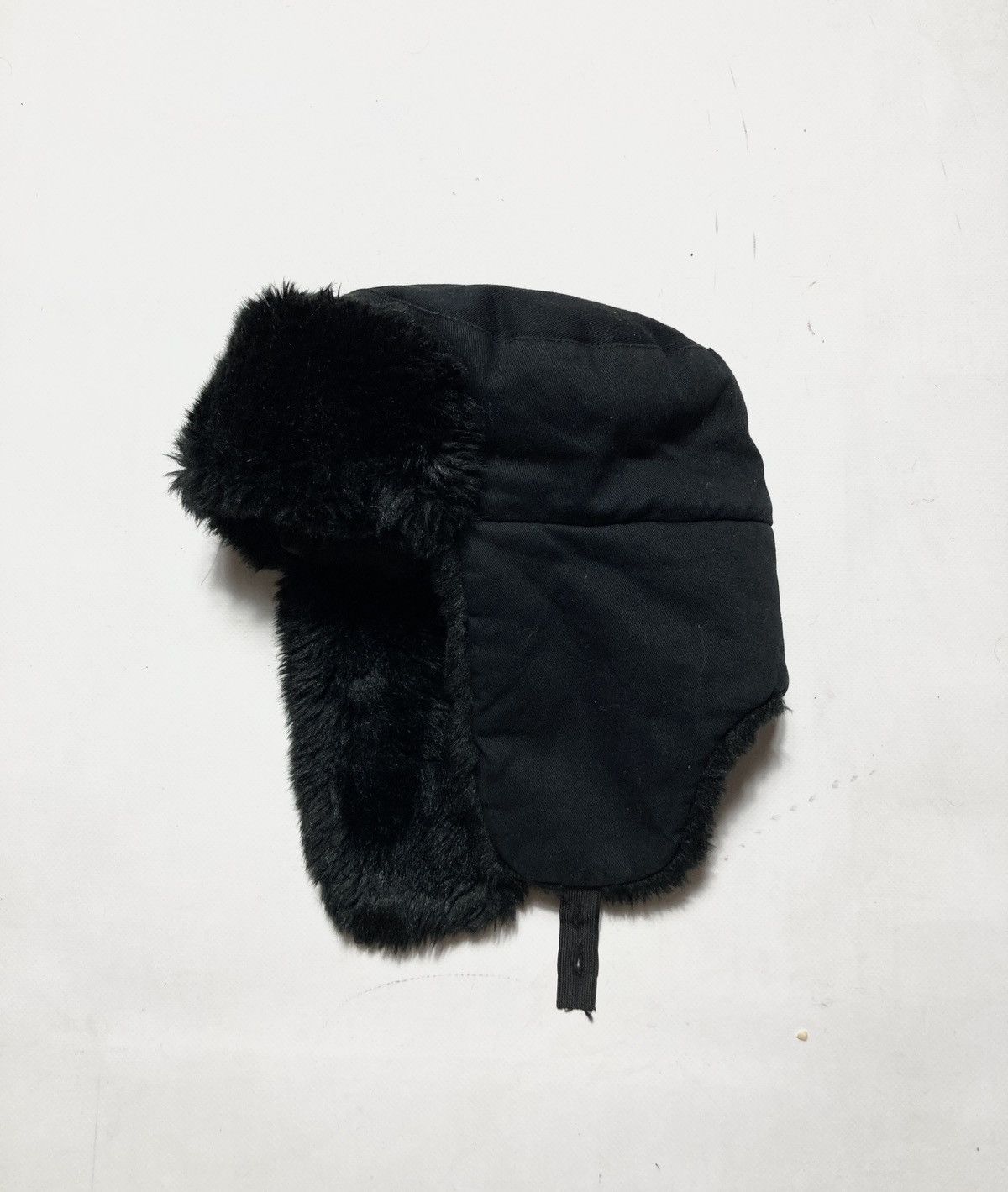 Pre-owned Avant Garde Y2k Ushanka Fur Fuzzy Hat 90's Style Vintage Ifsixwasnine In Black