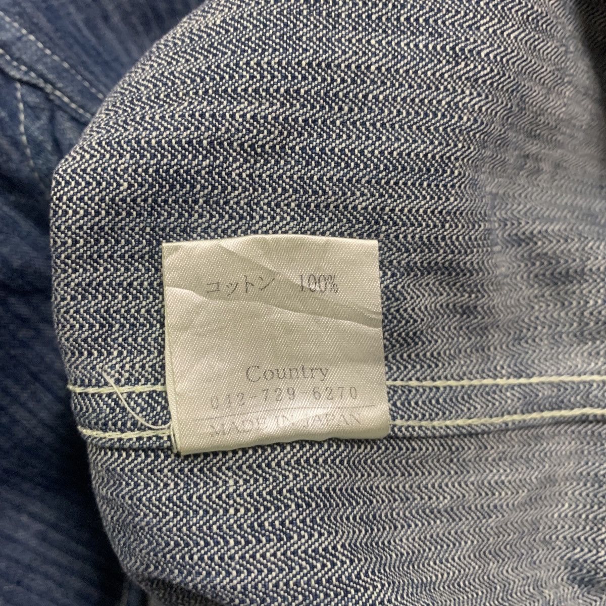 Nine Lives Nine Lives Herringbone Twill Japanese Denim Work Shirt Size US L / EU 52-54 / 3 - 8 Thumbnail