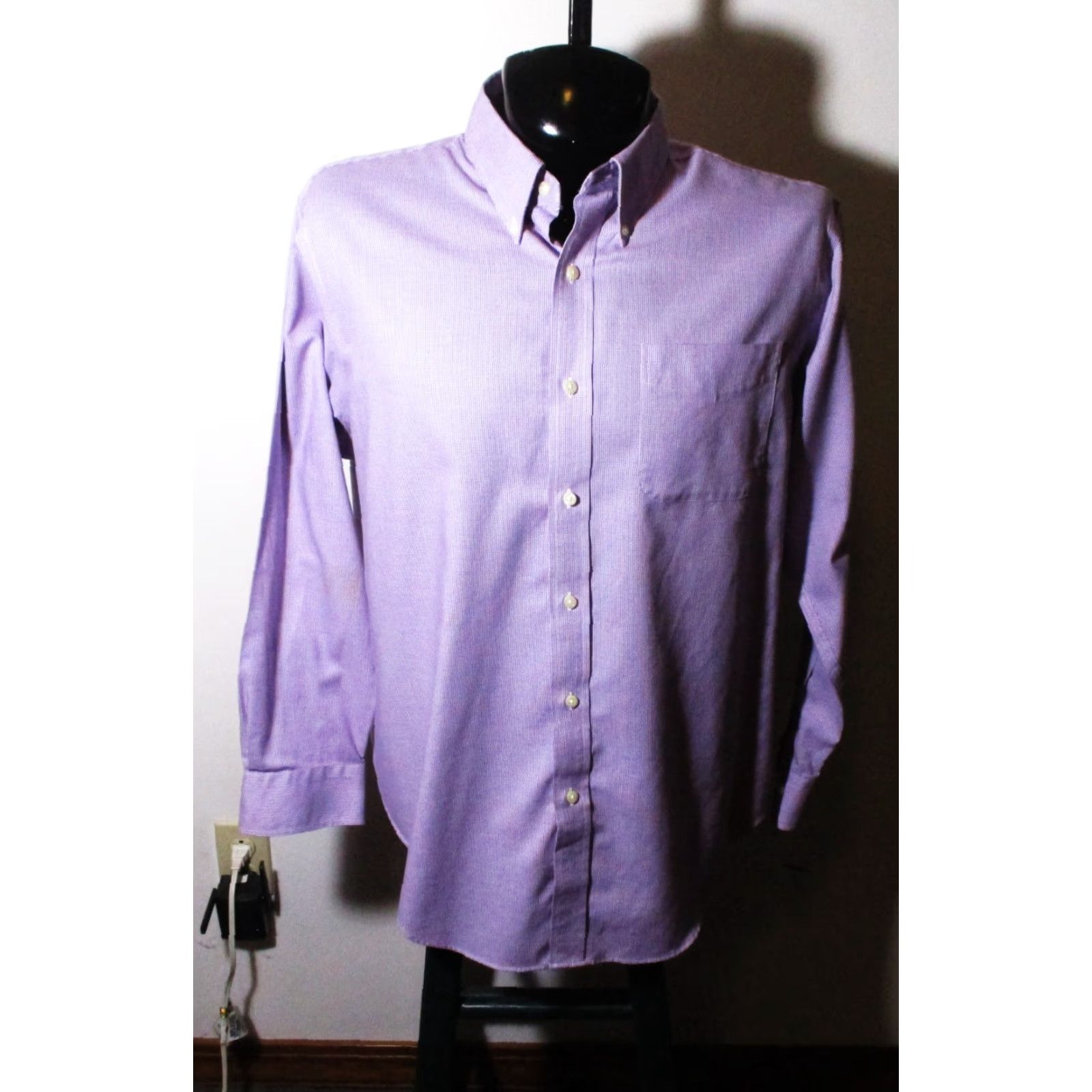 Ralph Lauren VINTAGE LAUREN Ralph Lauren Lavender Long Sleeve "Classic Fit" Dress Shirt 17/34-35 Men Purple 100% Cotton Jacket? Size 46R - 2 Thumbnail