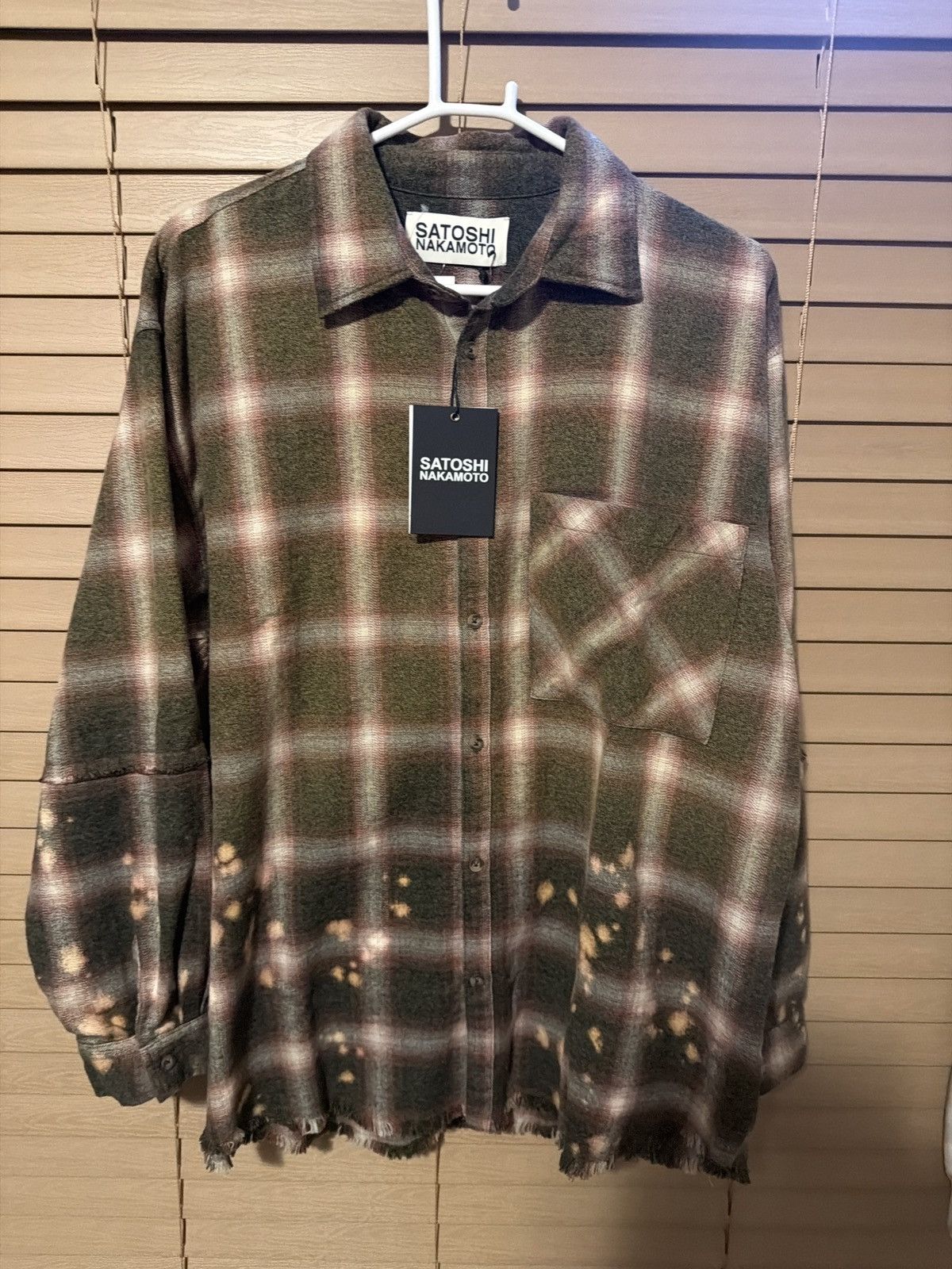Satoshi Nakamoto Satoshi Nakamoto “Patchwork Flannel” Button Up Size XL Size US XL / EU 56 / 4 - 4 Thumbnail