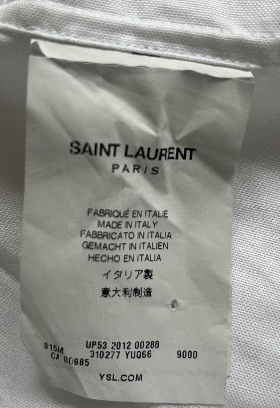Saint Laurent Paris Saint Laurent White Shirt Size 38R - 9 Thumbnail
